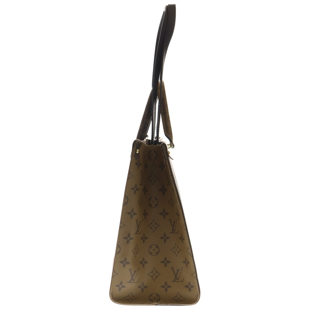 LOUIS VUITTON(ルイヴィトン) モノグラムジャイアント オンザゴーMM トートバッグ ハンドバッグ ブラウン レザー M45321 ゴールド金具 レディース
