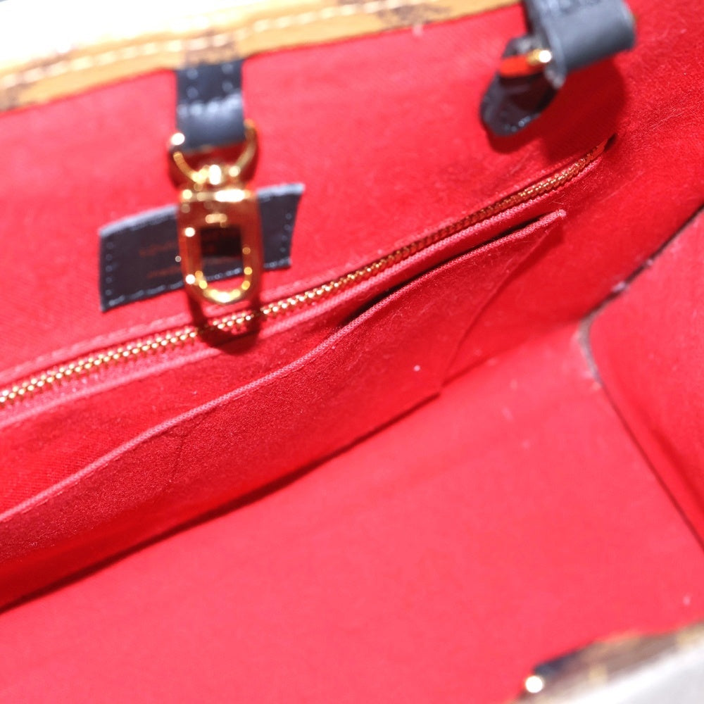 LOUIS VUITTON(ルイヴィトン) モノグラムジャイアント オンザゴーMM トートバッグ ハンドバッグ ブラウン レザー M45321 ゴールド金具 レディース