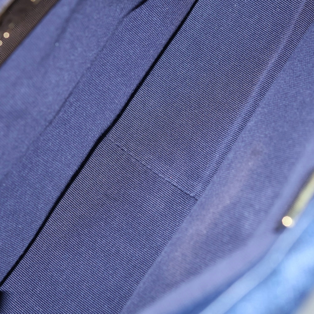 CHANEL(シャネル) シャネル19 マトラッセ チェーンショルダーバッグ ネイビー デニム ゴールド金具 AS1160 レディース