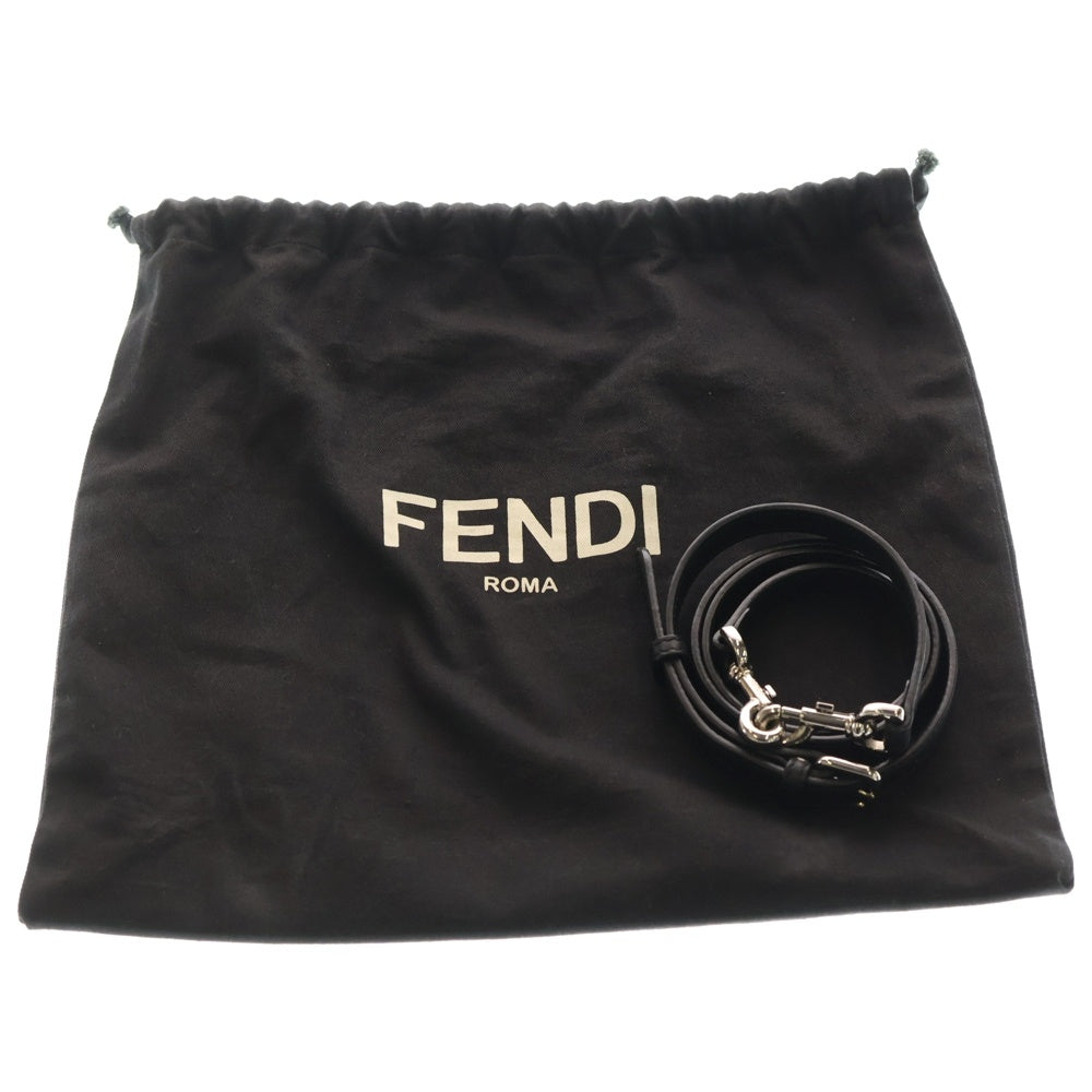 FENDI(フェンディ) プチトロワジュール ハンドバッグ 2WAYショルダー レザー シルバー金具 ブラック 8BH333 レディース