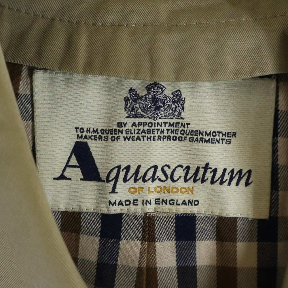 Acuascutum(アクアスキュータム) チェックライニングトレンチコート ベージュ