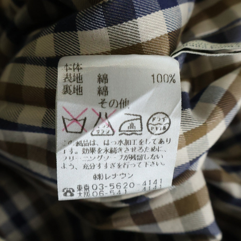 Acuascutum(アクアスキュータム) チェックライニングトレンチコート ベージュ