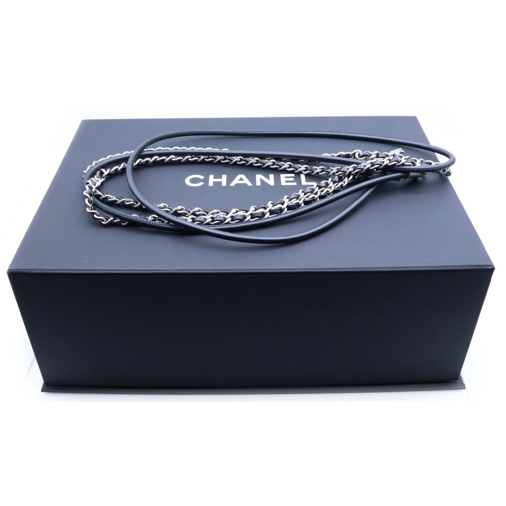 CHANEL(シャネル) シャネル22 ミニ ラムスキン ショルダーバッグ ブラック シルバー金具 レディース