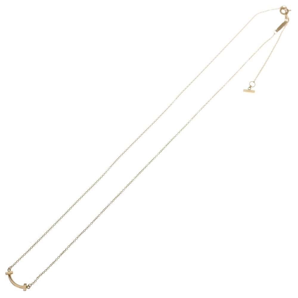 TIFFANY & Co.(ティファニー) Tスマイル ミニ ネックレス ペンダント チェーン ゴールド Au750PG