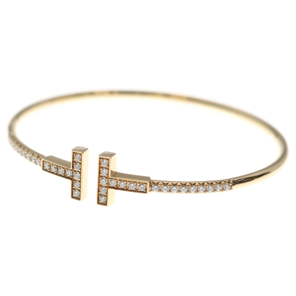TIFFANY & Co.(ティファニー) Tワイヤー ダイヤモンド ピンクゴールド 750PG ブレスレット バングル ジュエリー レディース
