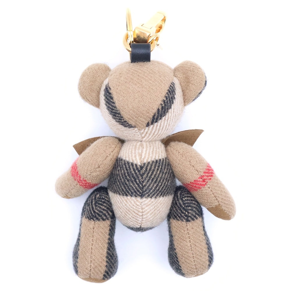 BURBERRY(バーバリー) ノバチェック ベアー テディベア バッグチャーム キーリング キーホルダー マスコット ブラウン ゴールド金具 レディース