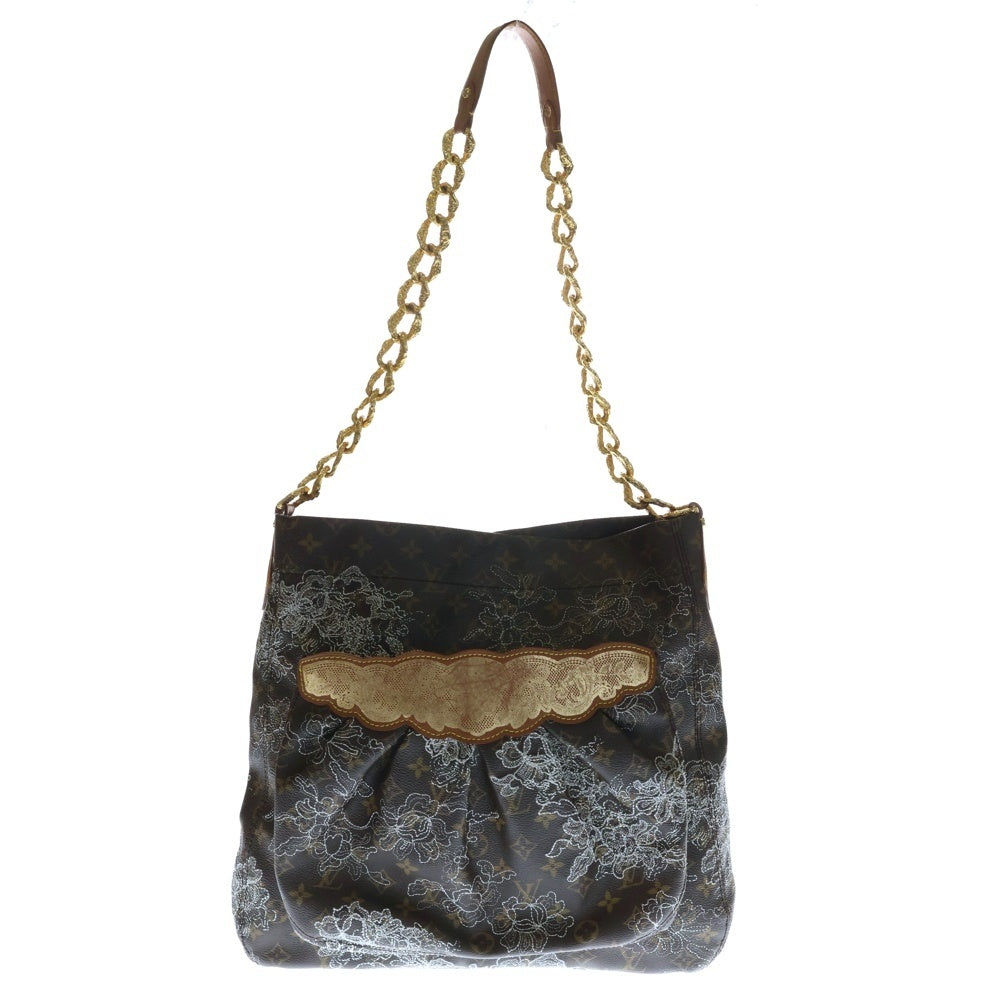 LOUIS VUITTON(ルイヴィトン) モノグラム ダンテェル フェルセン ハンドバッグ ショルダーバッグ トートバッグ ブラウン レザー×PVC M95406 ゴールド金具 レディース