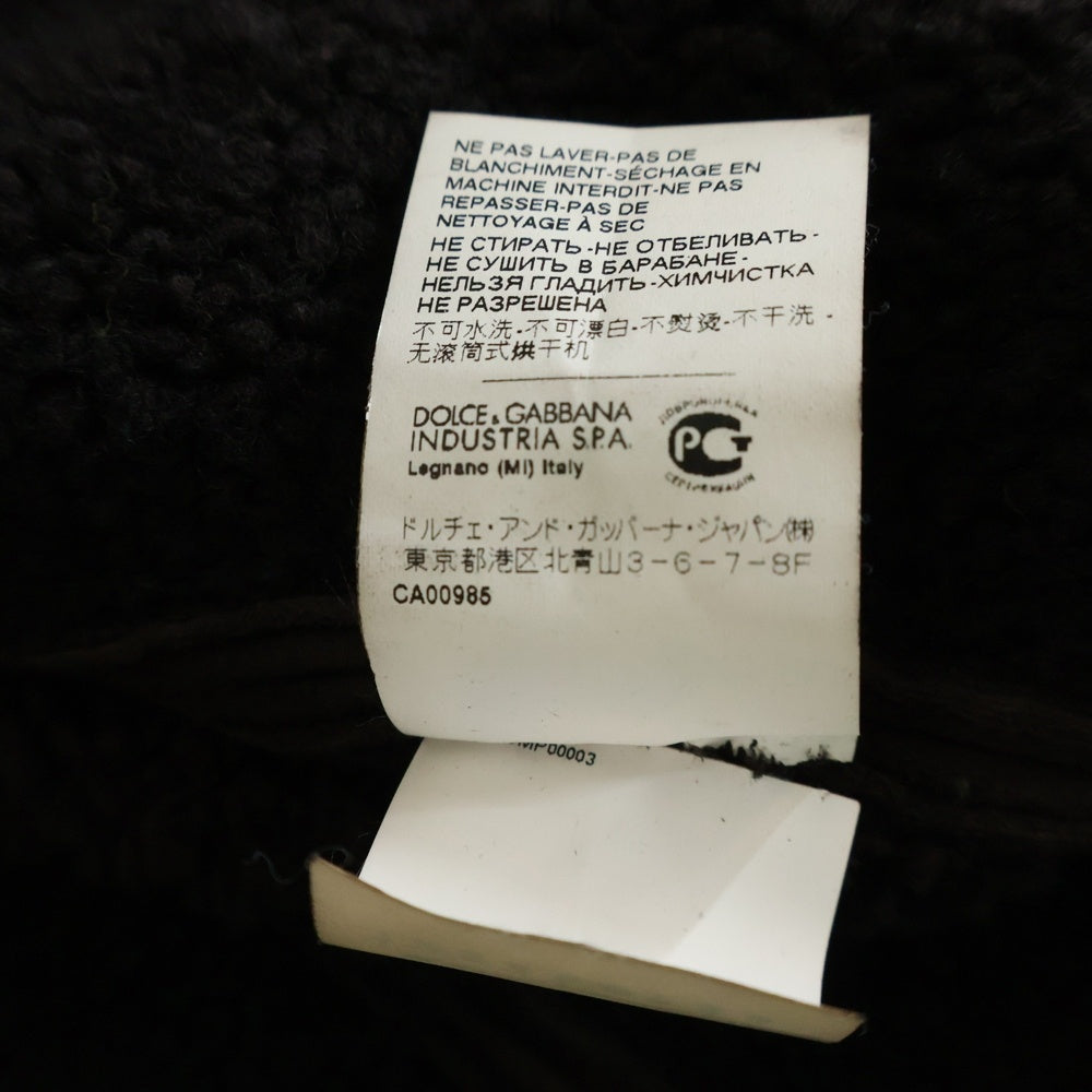 DOLCE & GABBANA(ドルチェアンドガッバーナ) シープスキン スエードレザー ジップアップ ジャケット ブラウン FSF9347F/FUPHI-B