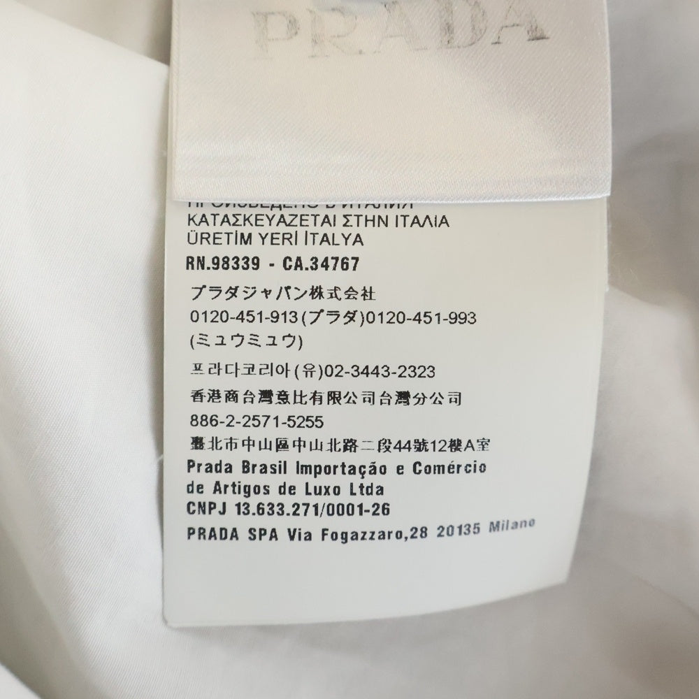 PRADA(プラダ) フラワー バックトライアングル プリント 半袖シャツ ホワイト