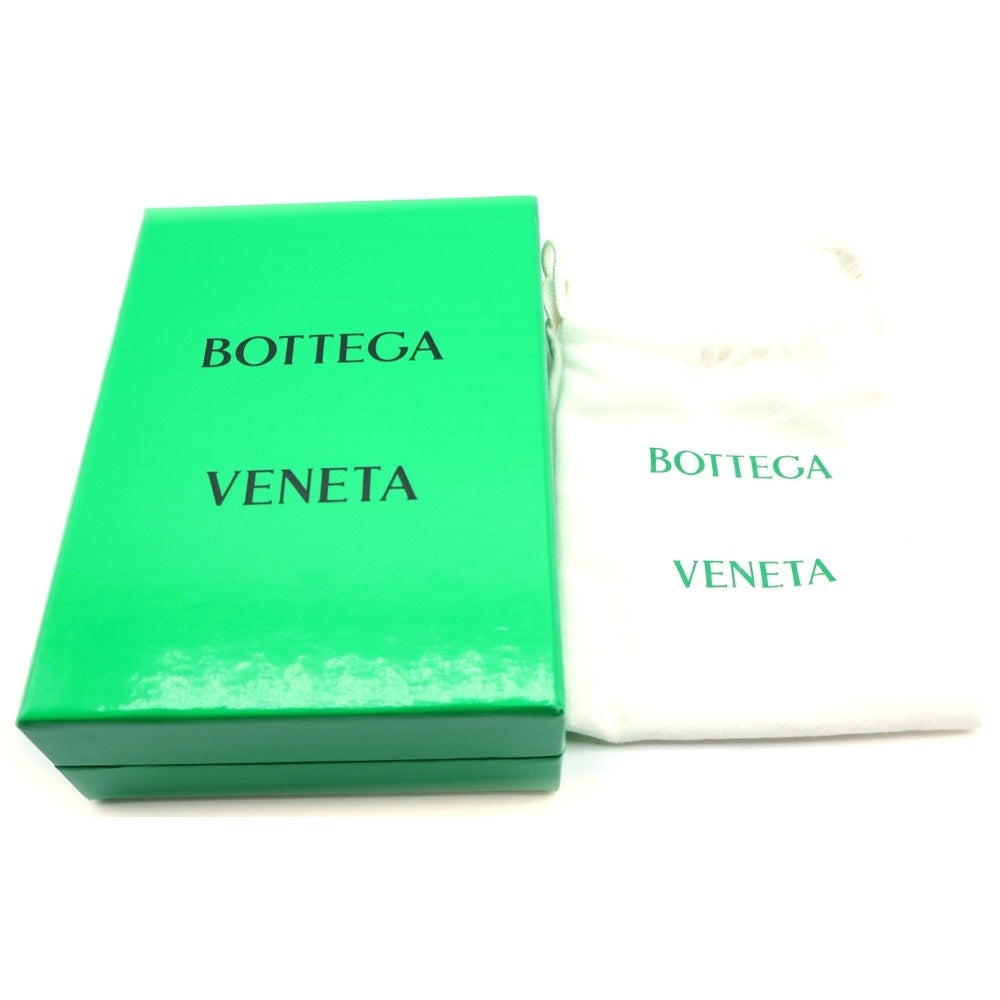 BOTTEGA VENETA(ボッテガヴェネタ) イントレチャート マネークリップ 財布 名刺入れ ウォレット カードケース ブラック レザー シルバー金具