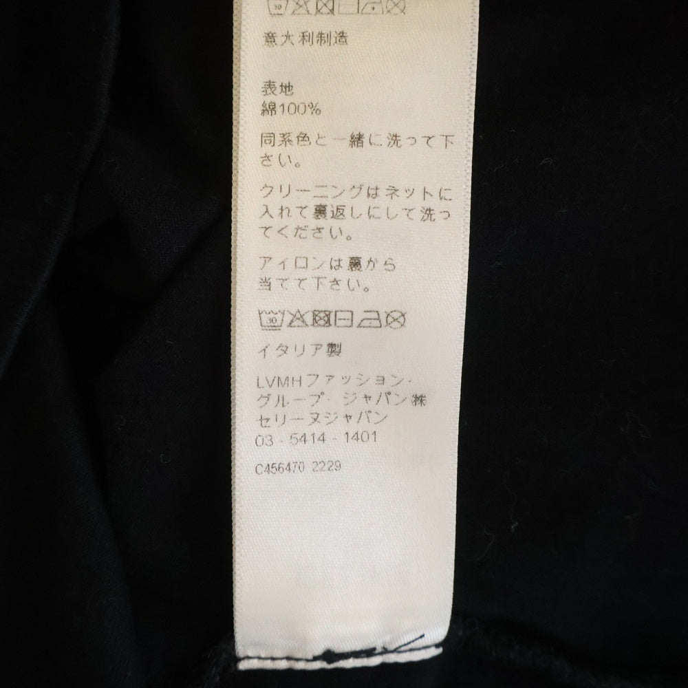 CELINE(セリーヌ) ロゴプリント クルーネック 半袖Tシャツ カットソー ブラック