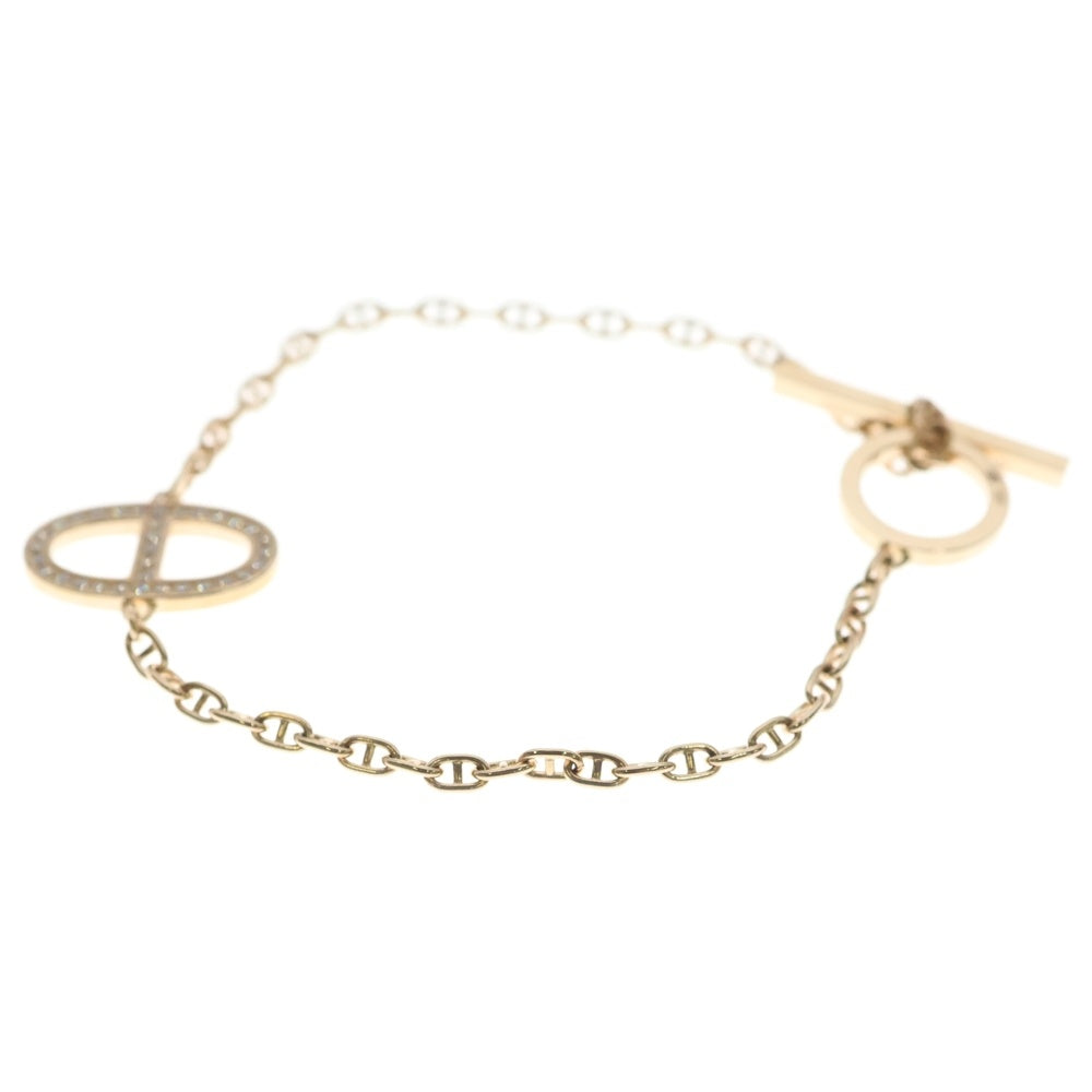 HERMES(エルメス) シェーヌダンクル コントゥール ブレスレット ピンクゴールド チェーン 750PG 5.3g レディース