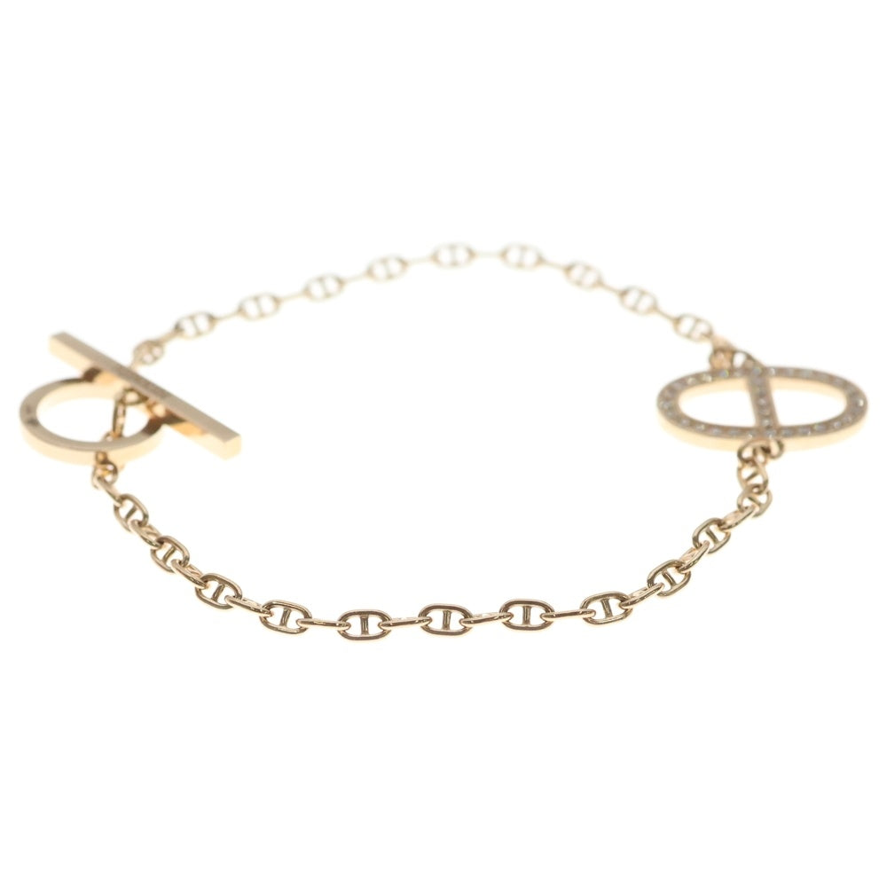 HERMES(エルメス) シェーヌダンクル コントゥール ブレスレット ピンクゴールド チェーン 750PG 5.3g レディース