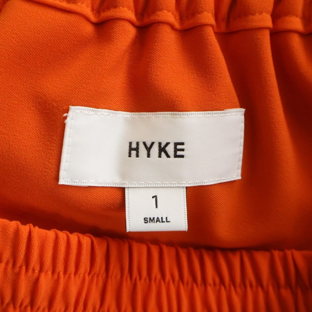 HYKE(ハイク) ストレッチ イージー ワイドパンツ オレンジ レディース