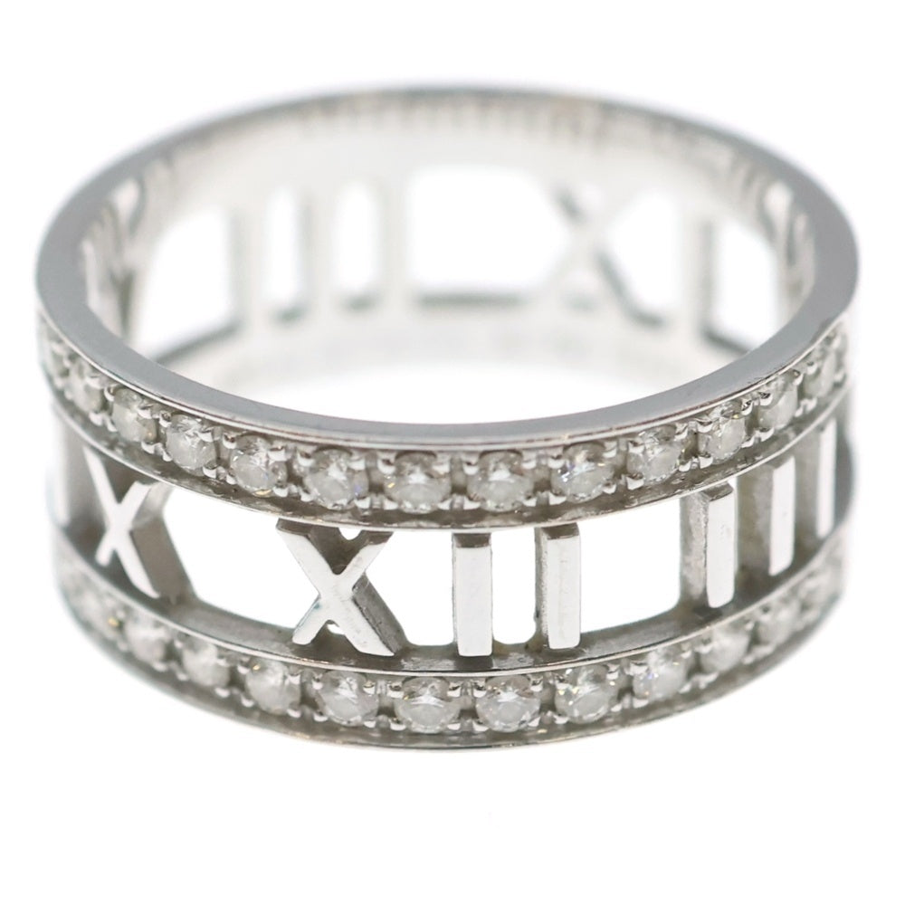TIFFANY & Co.(ティファニー) Au750 アトラス ハーフ ダイヤリング 指輪 シルバー 5.6g