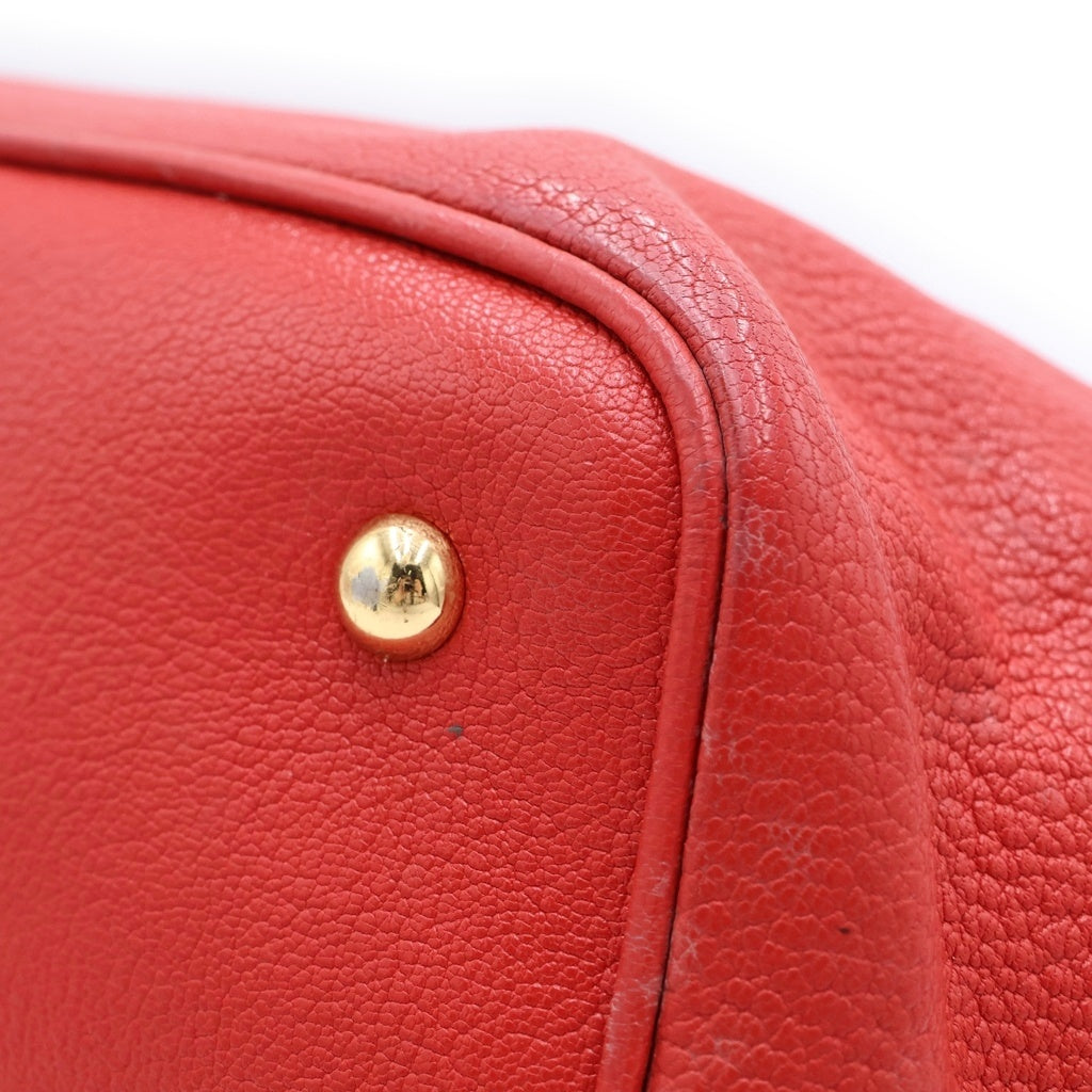 miumiu(ミュウミュウ) マドラス ヴィッテロ 2WAYショルダーハンドバック ハンドバッグ レッド レザー ゴールド金具 レディース
