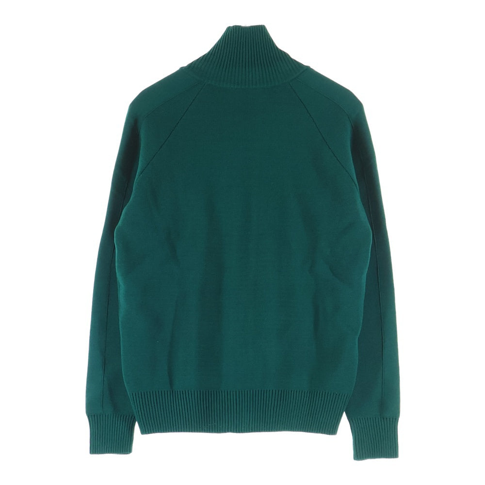 ami paris(アミパリス) リングジップ ビスコース ドライバーズ ニット ハイネック ジップアップ ジャケット グリーン E19K503.014