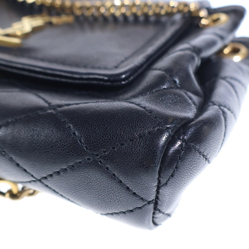 SAINT LAURENT PARIS(サンローランパリ) ノリータ チェーンショルダーバッグ ハンドバッグ ブラック レザー 672738 ゴールド金具 レディース