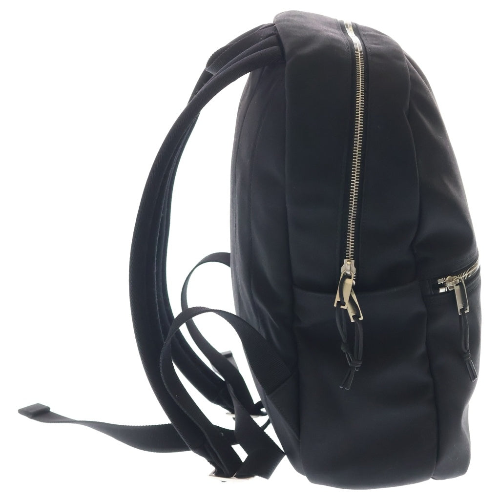 SAINT LAURENT PARIS(サンローランパリ) ヌックス キャンバス レザー バックパック リュックサック シルバー金具 ブラック レディース
