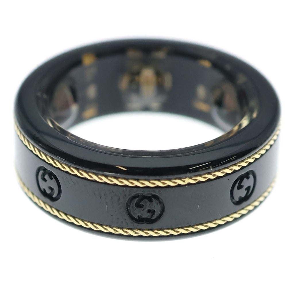 GUCCI(グッチ) ×OURA オーラ リング ブラック インターロッキングG 705220 レディース