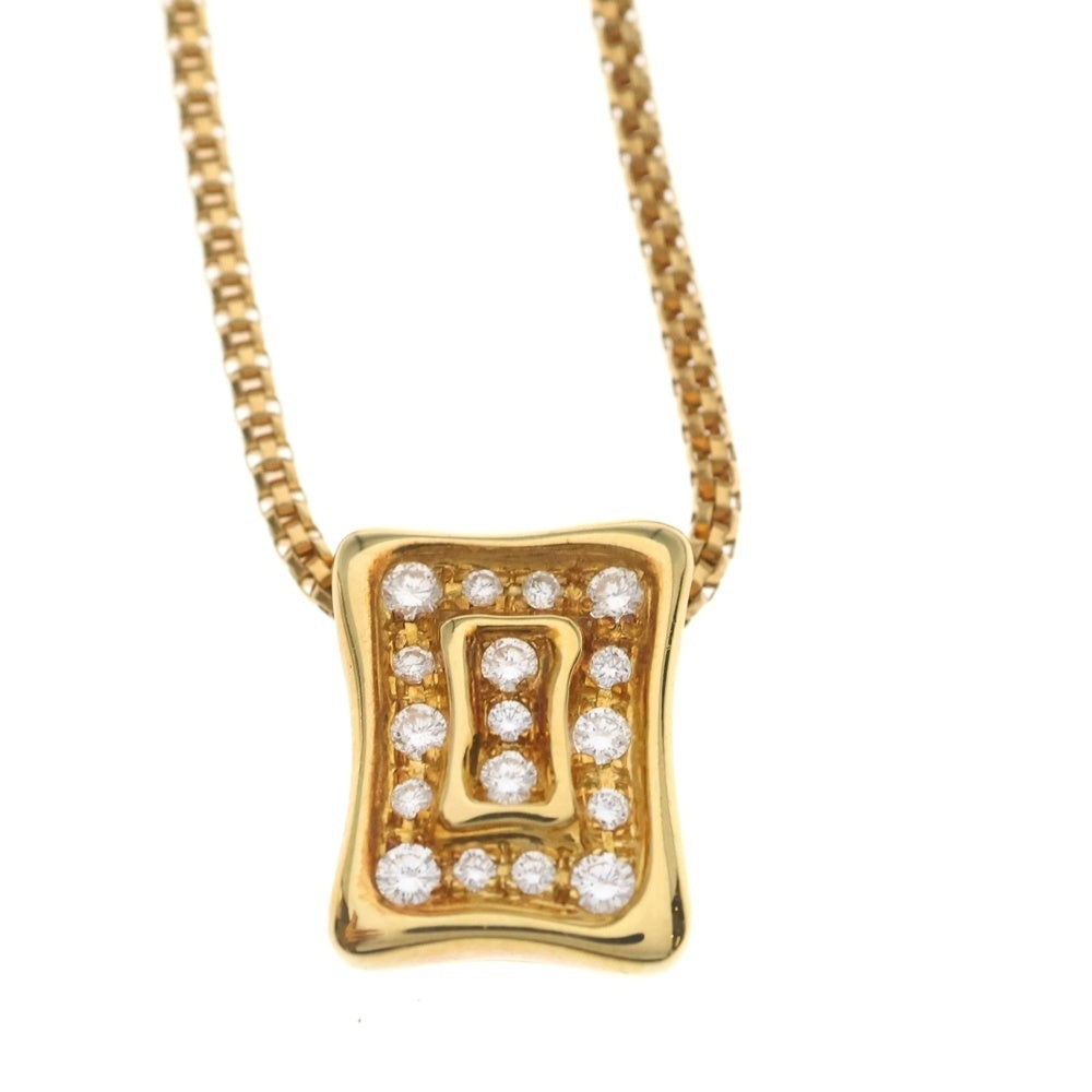 CELINE(セリーヌ) メレダイヤ ネックレス Au750 K18 YG イエローゴールド 0.51ct ペンダント レディース