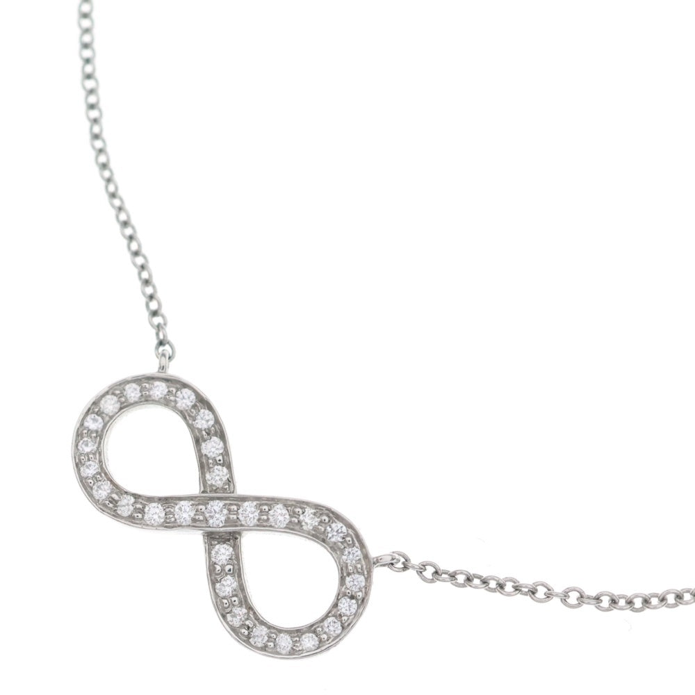 TIFFANY & Co.(ティファニー) インフィニティ ダイヤ ネックレス ペンダント チェーン プラチナ Pt950