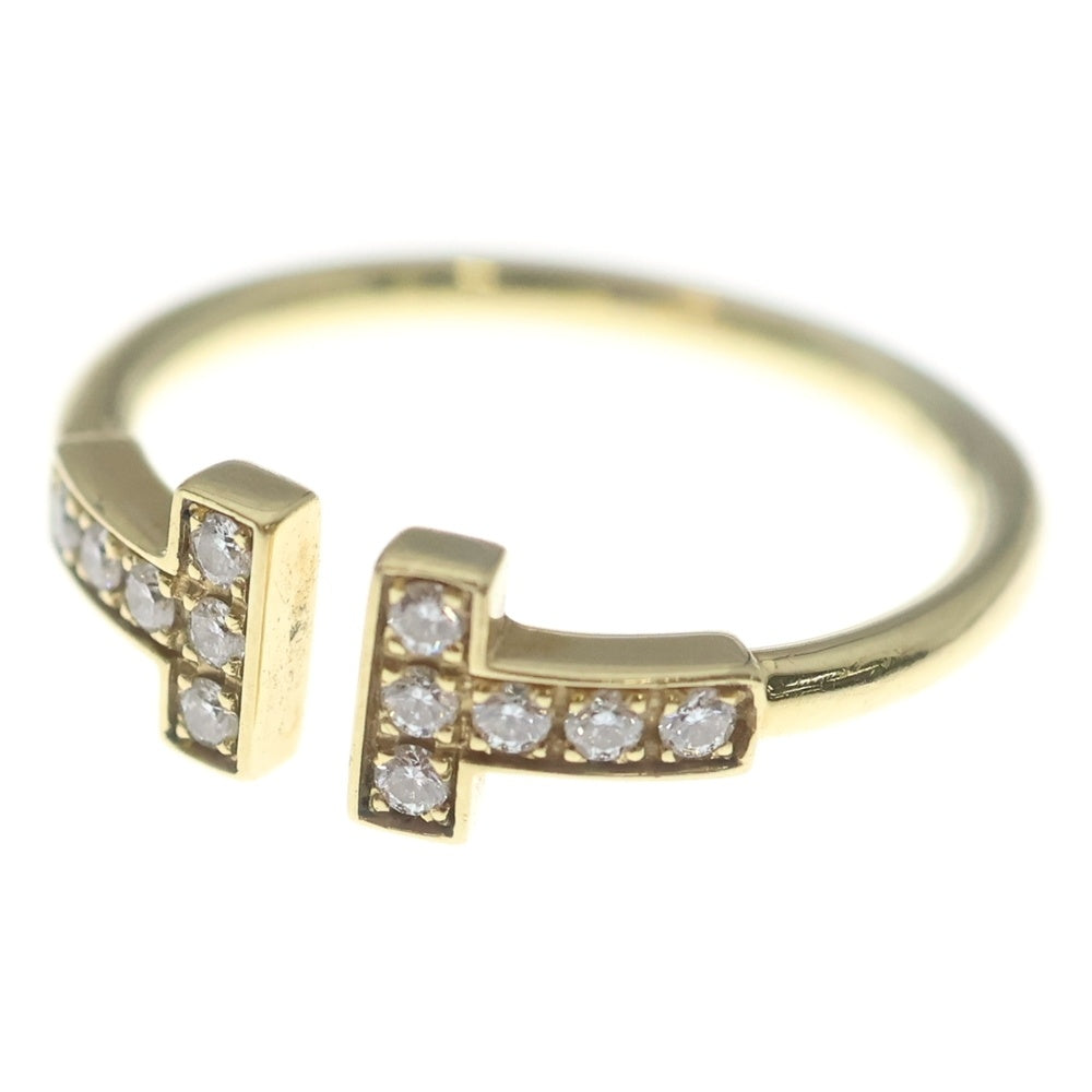TIFFANY & Co.(ティファニー) Au750YG Tワイヤー ダイヤ リング 9号 指輪 ゴールド レディース