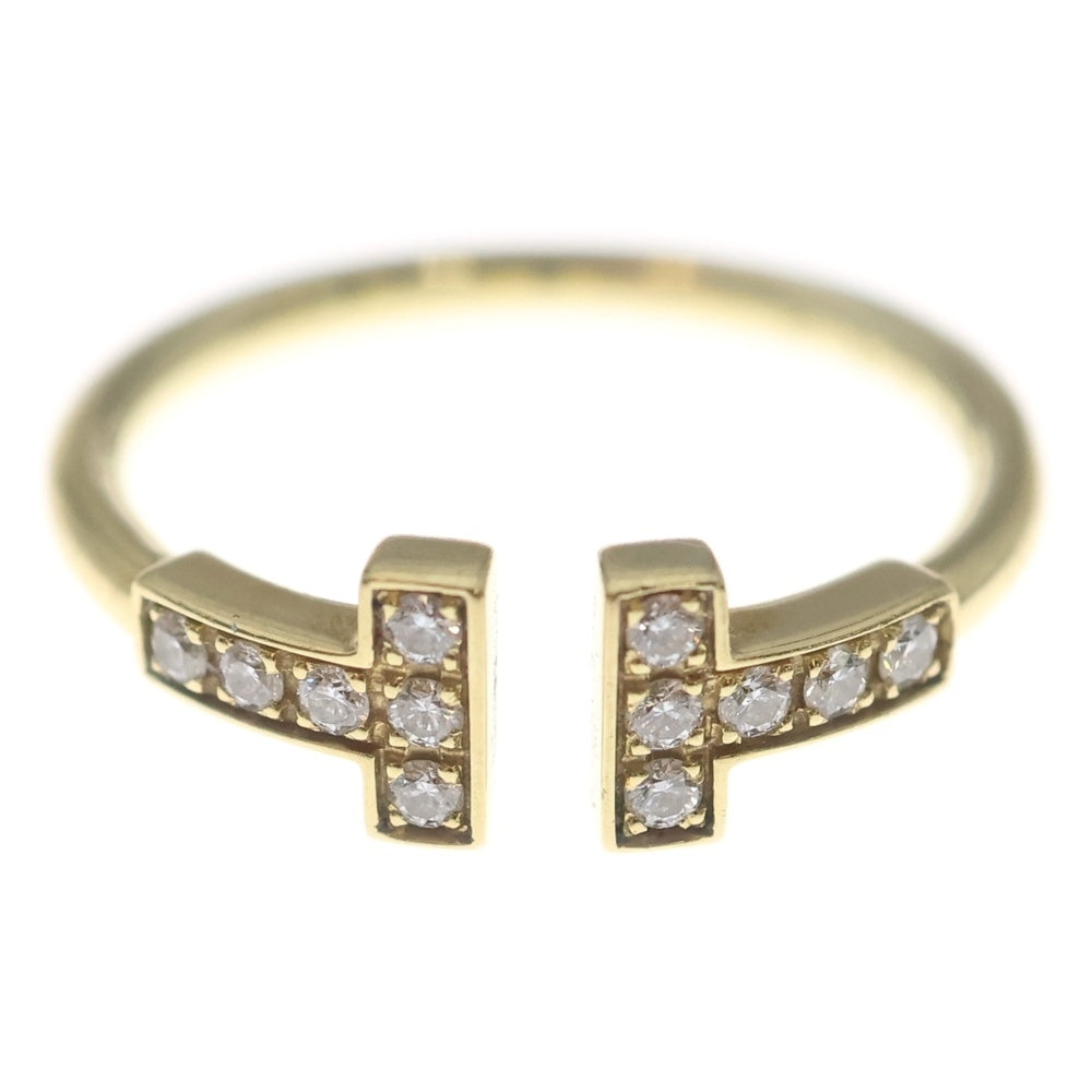TIFFANY & Co.(ティファニー) Au750YG Tワイヤー ダイヤ リング 9号 指輪 ゴールド レディース
