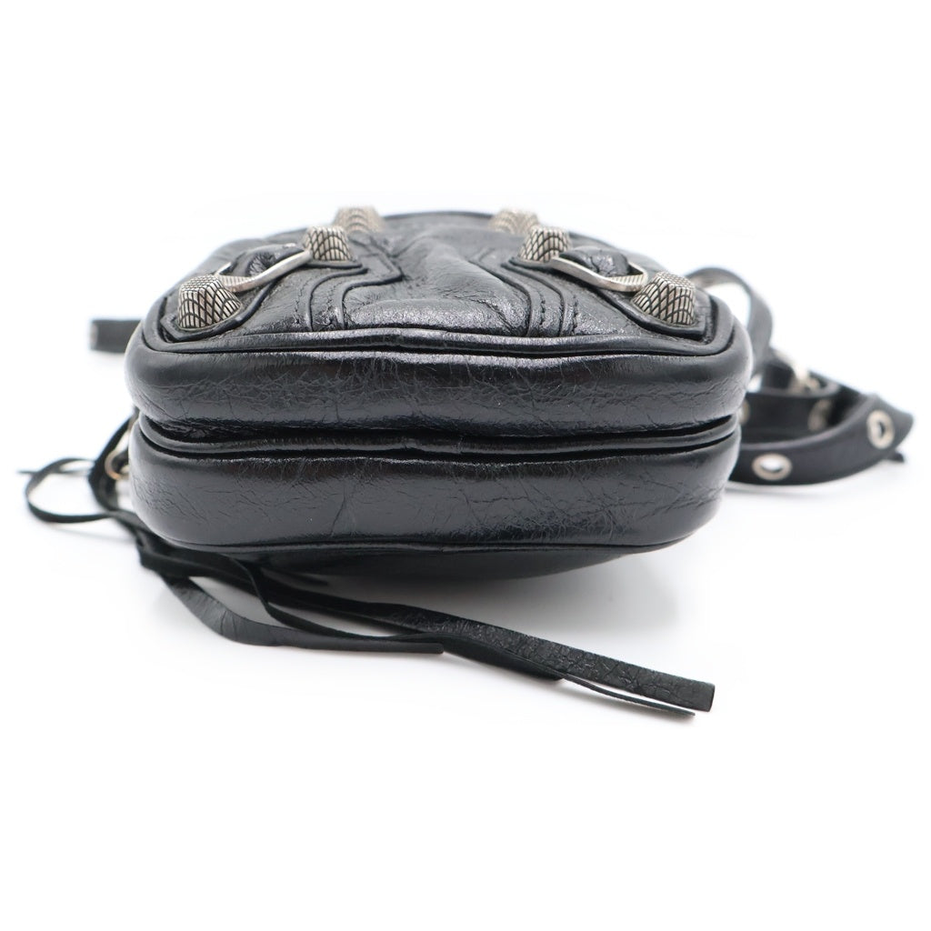BALENCIAGA(バレンシアガ) ル カゴール レザー ショルダーバッグ フォンポーチ ブラック 742015