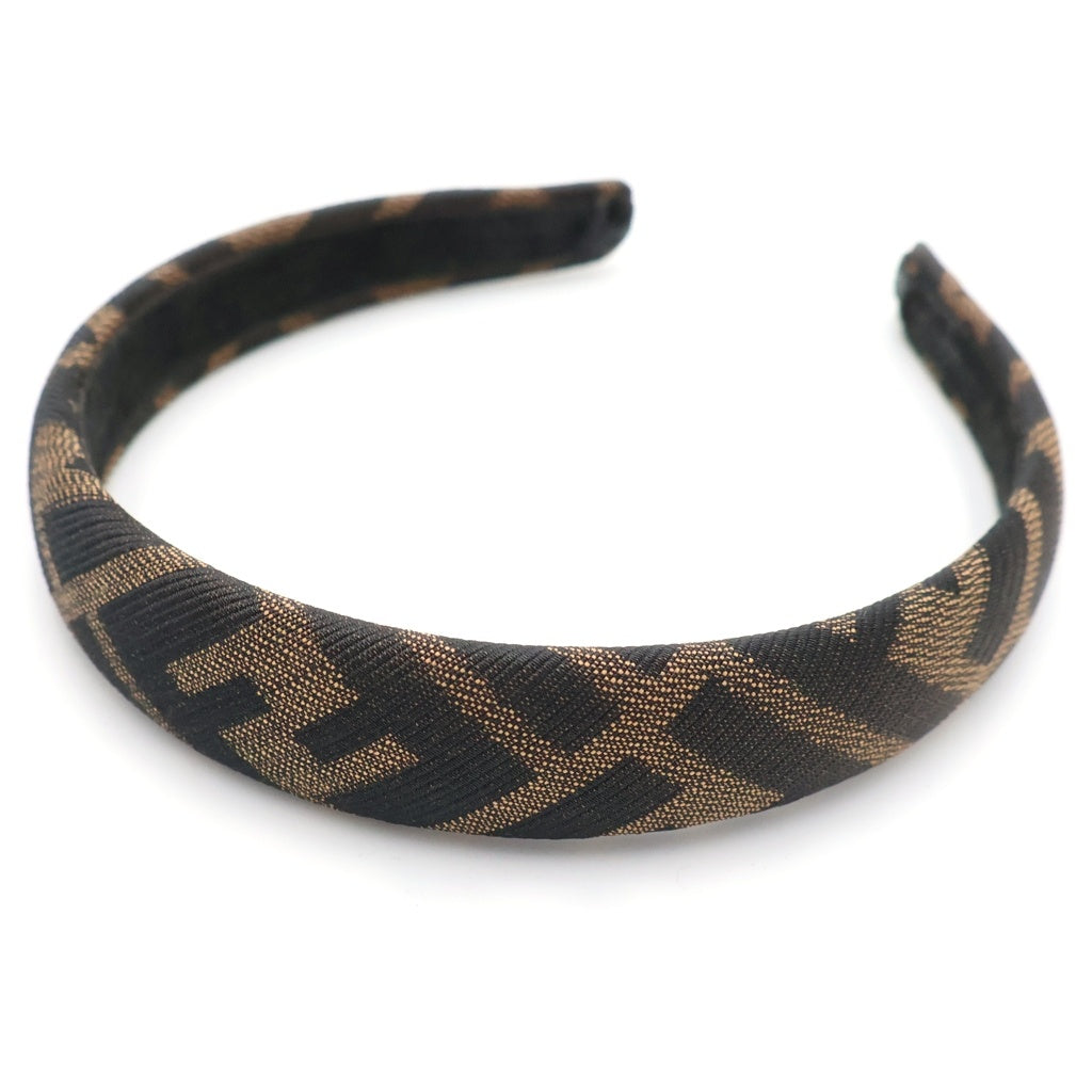 FENDI(フェンディ) FENDI ズッカ柄 カチューシャ ヘアバンド ブラウン レディース