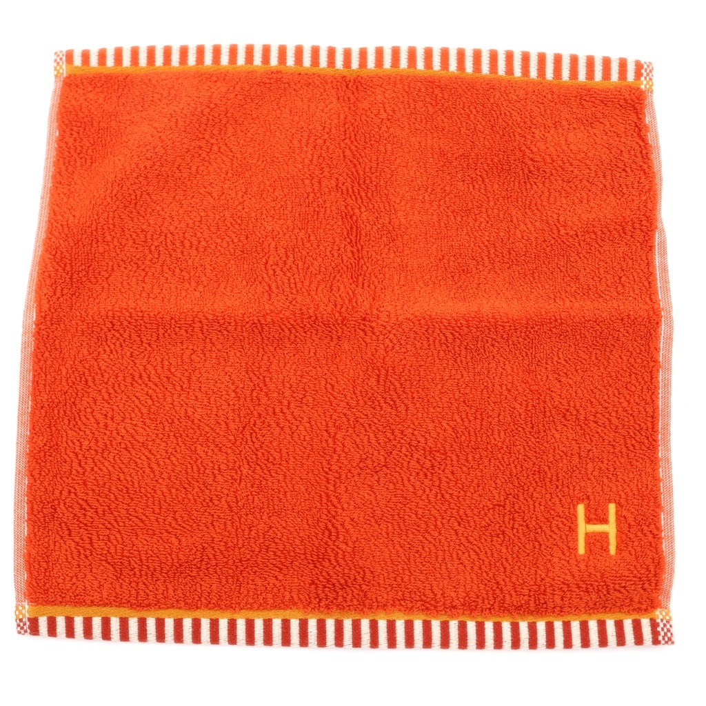 HERMES(エルメス) カレ・タオル ヴィス・ヴェルサ オレンジ コットン 