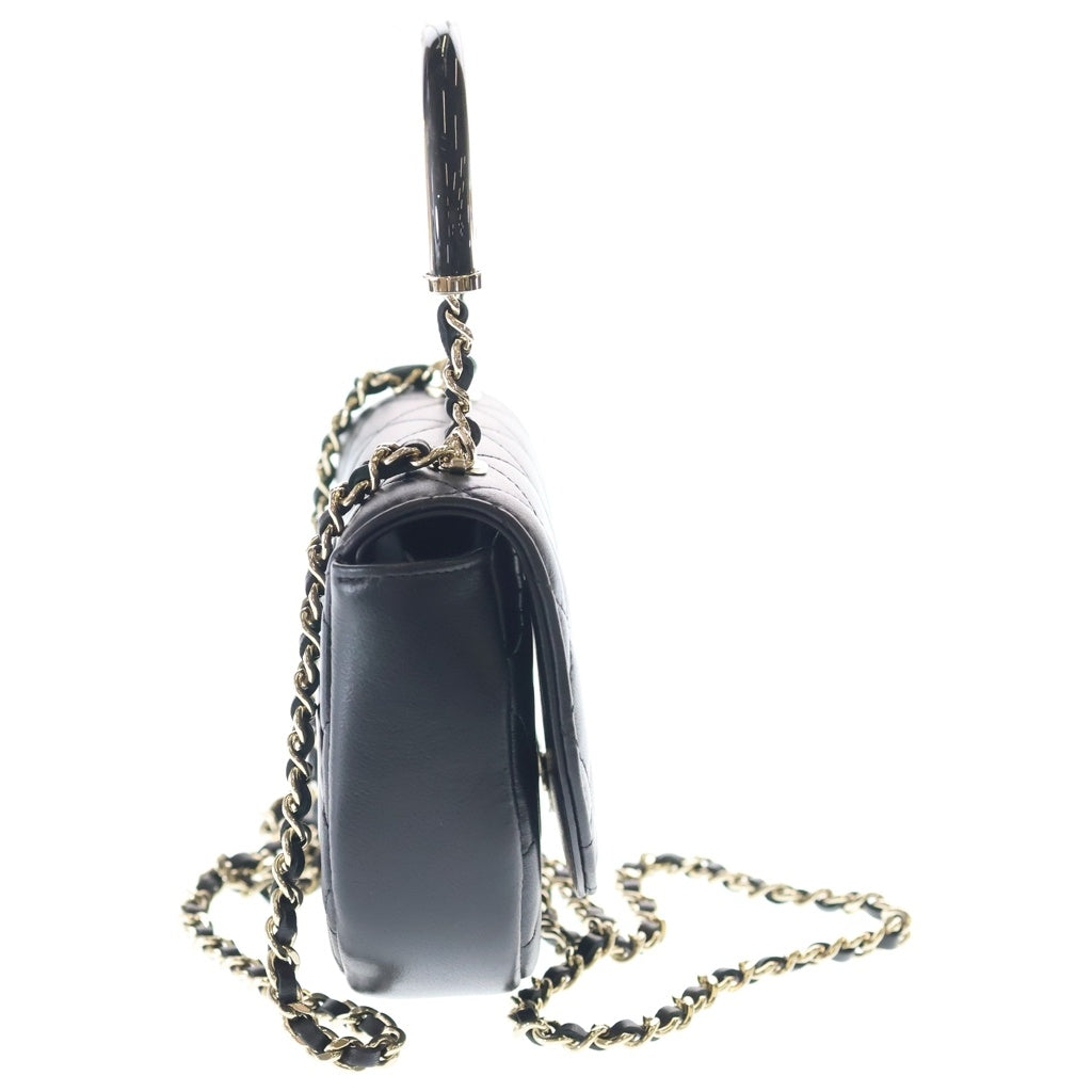CHANEL(シャネル) マトラッセ 2WAYショルダーバッグ ミニバッグ チェーンバッグ ブラック ラムスキン AP4410 ゴールド金具 レディース