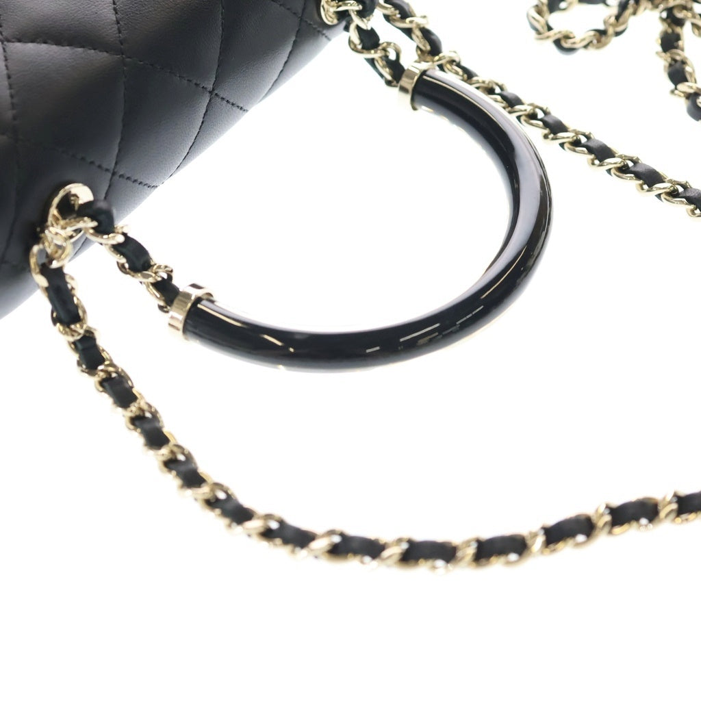 CHANEL(シャネル) マトラッセ 2WAYショルダーバッグ ミニバッグ チェーンバッグ ブラック ラムスキン AP4410 ゴールド金具 レディース