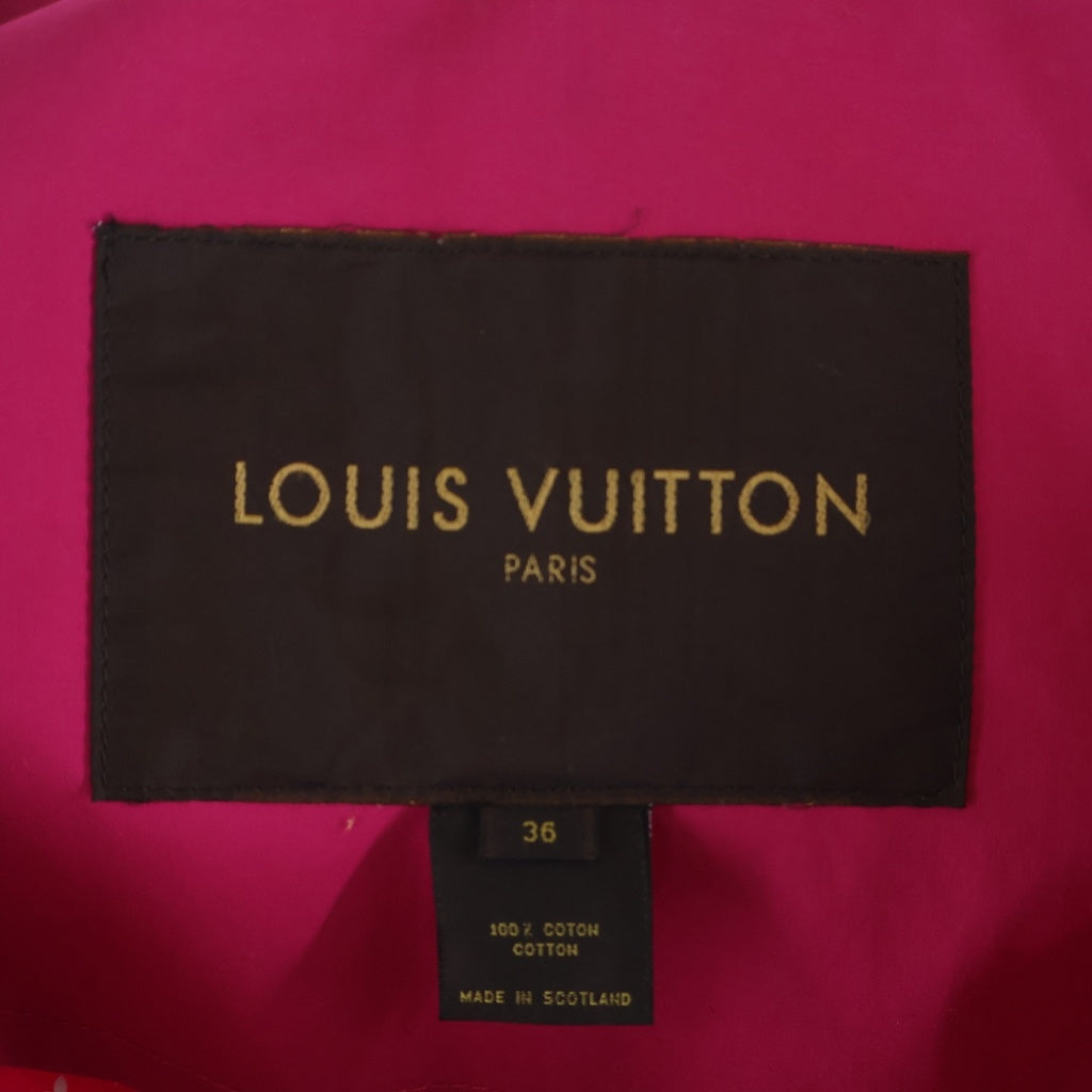 LOUIS VUITTON(ルイヴィトン) モノグラム マッキントッシュ ジップアップ トレンチコート ピンク レディース