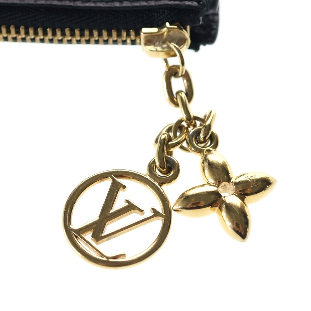 LOUIS VUITTON(ルイヴィトン) モノグラム アンプラント ポルト カルト フローラ レザー カード コイン フラグメントケース ブラック M82639 レディース