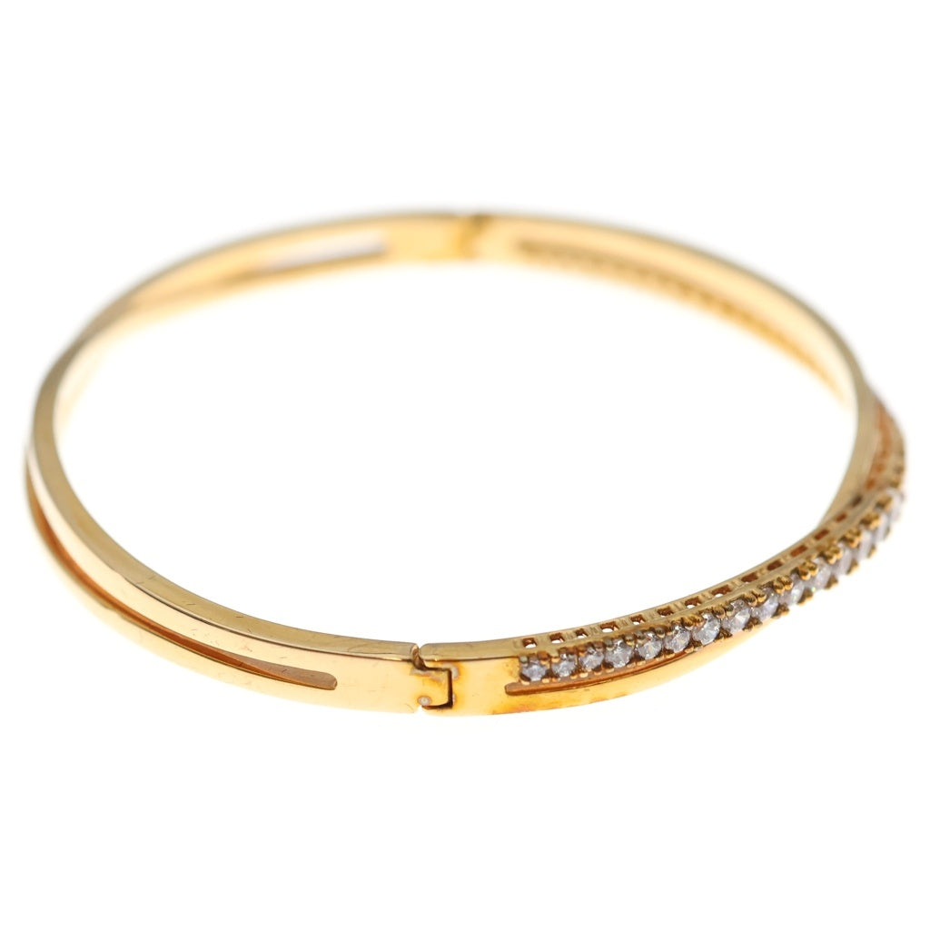 SWAROVSKI(スワロフスキー) ラインストーン クリスタル バングル ブレスレット ゴールド レディース
