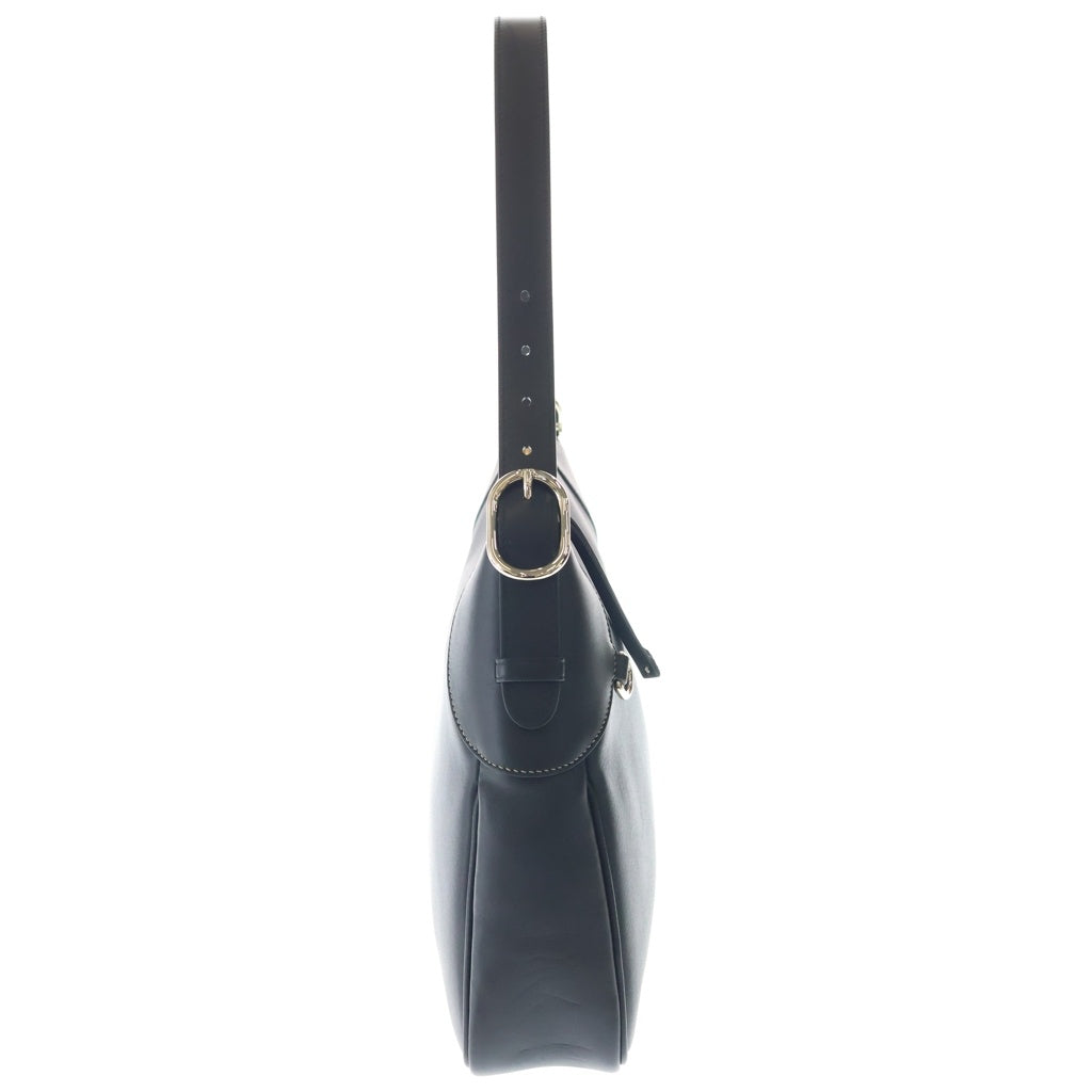GUCCI(グッチ) ゴレザーラージショルダーバッグ ブラック レザー 815217 ゴールド金具 レディース