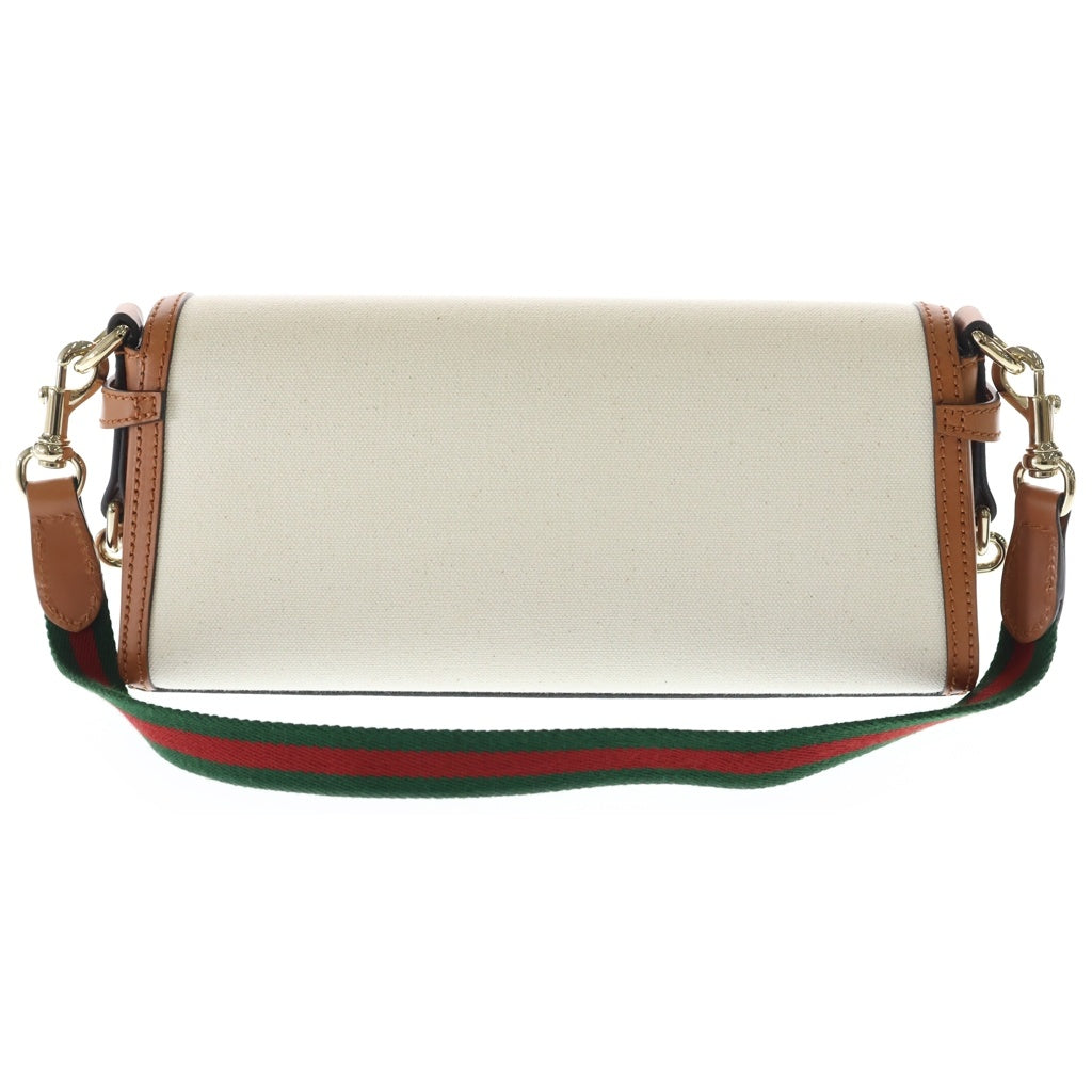 GUCCI(グッチ) ルーチェスモール ショルダーバッグ ベージュ×ブラウン キャンバス×レザー 786027 ゴールド金具 レディース