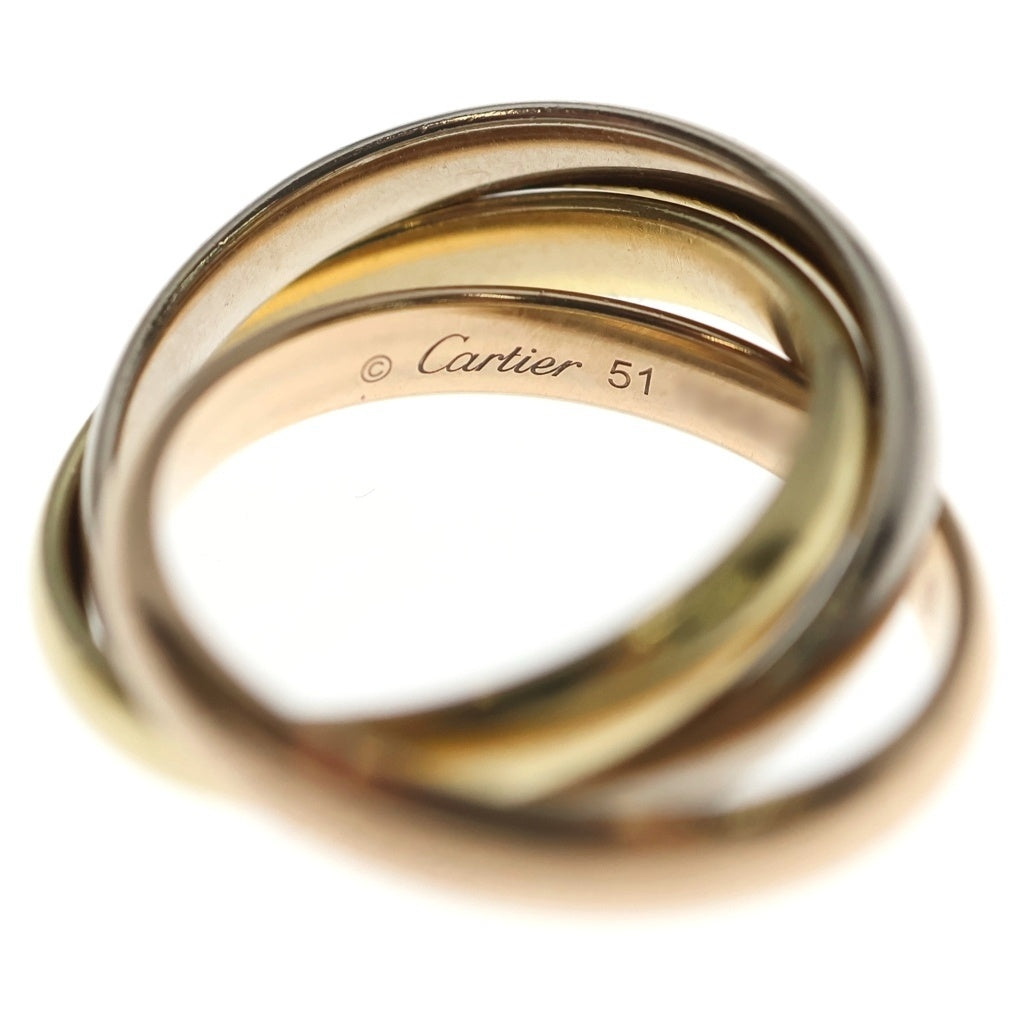 Cartier(カルティエ) トリニティ 750 YG PG WG スリーカラー リング イエローゴールド/ピンクゴールド/ホワイトゴールド レディース