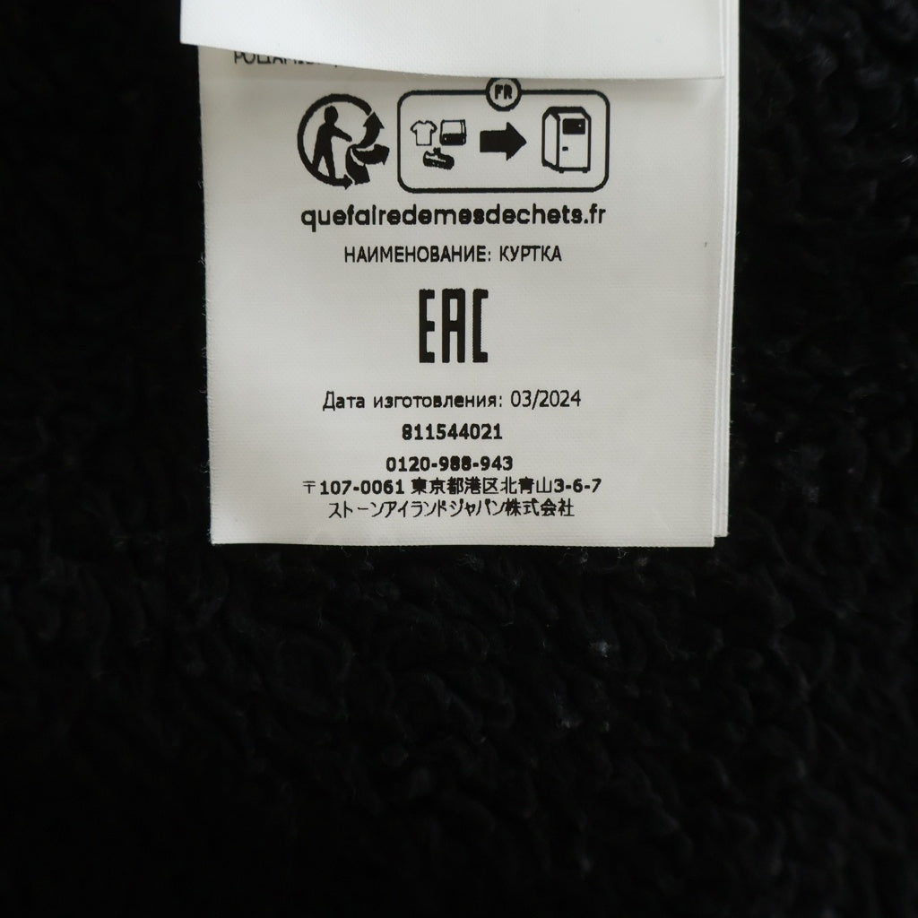 STONE ISLAND(ストーンアイランド) NYLON PANAMA WITH NEW SILK LIGHT GARMENT DYED ナイロン パナマ ボアライニング フーデッド ジャケット ブラック 811544021
