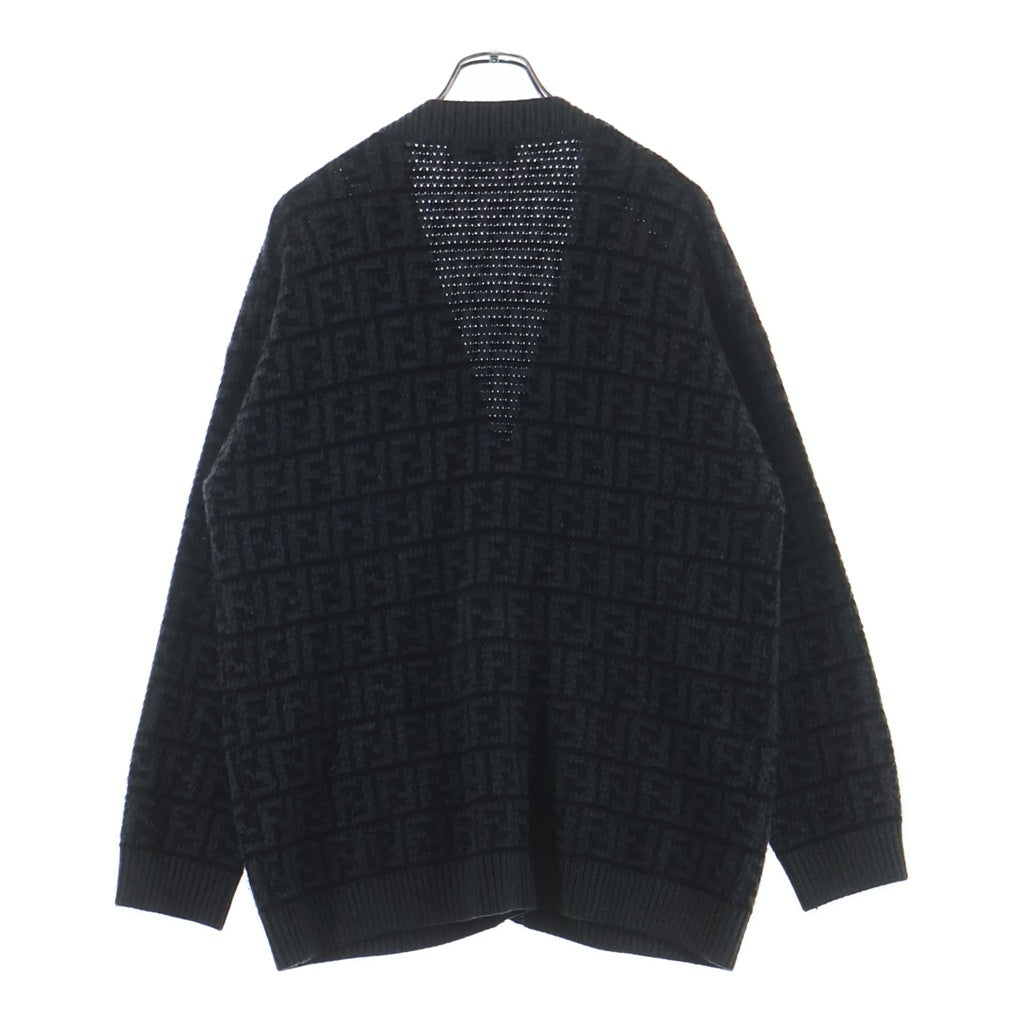 FENDI(フェンディ) ズッカ柄 ニット カーディガン グレー #40 FZC950