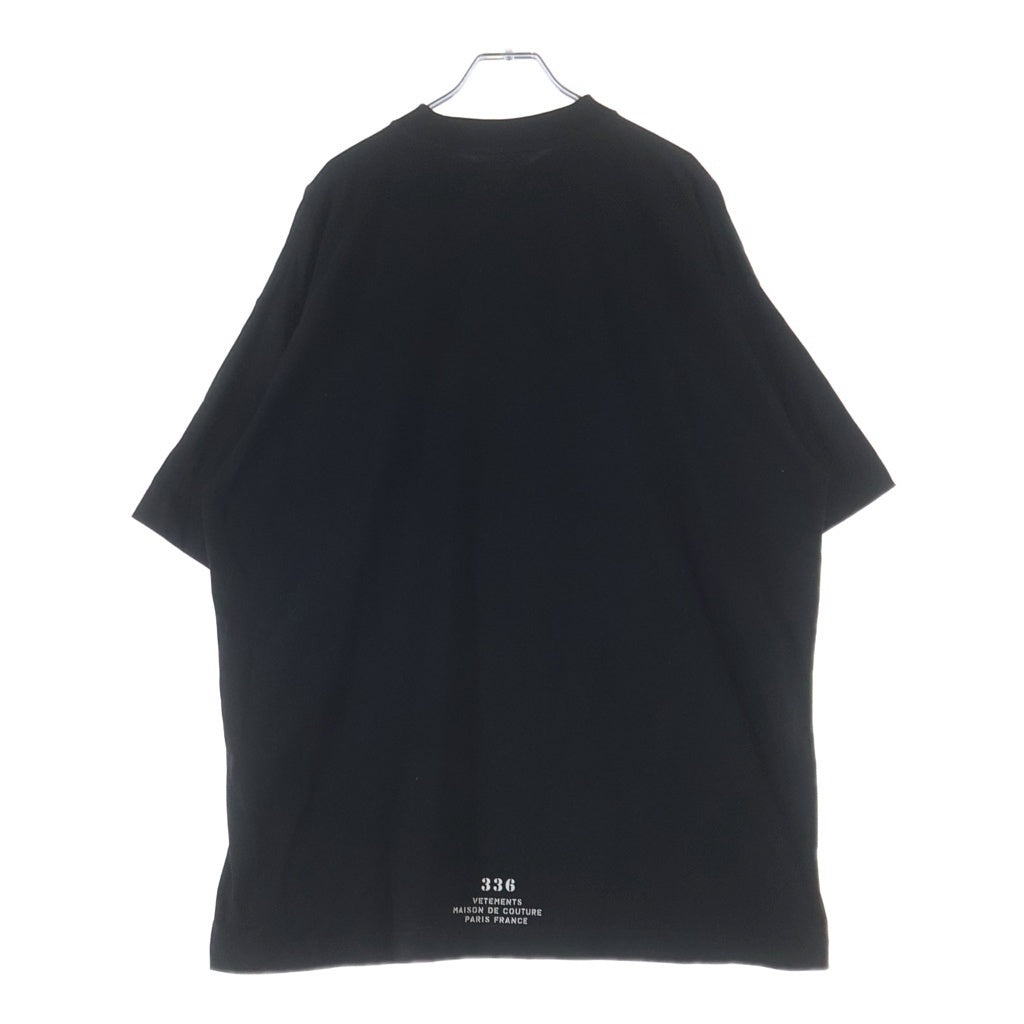VETEMENTS(ヴェトモン) ビッグTシャツ ブラック コットン