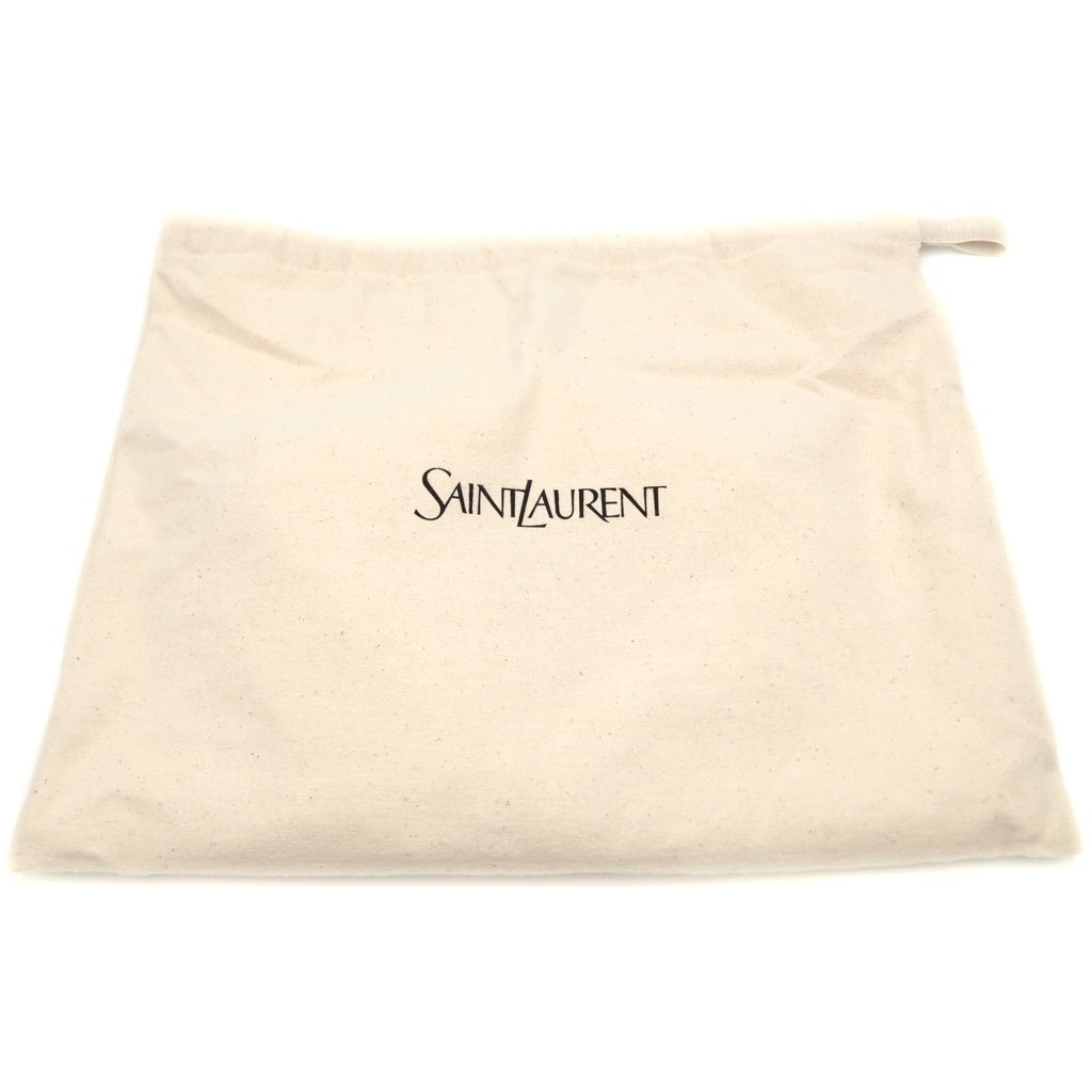 SAINT LAURENT PARIS(サンローランパリ) ケイト タッセル セカンドバッグ クラッチバッグ ブラック パテント 759943 シルバー金具 レディース