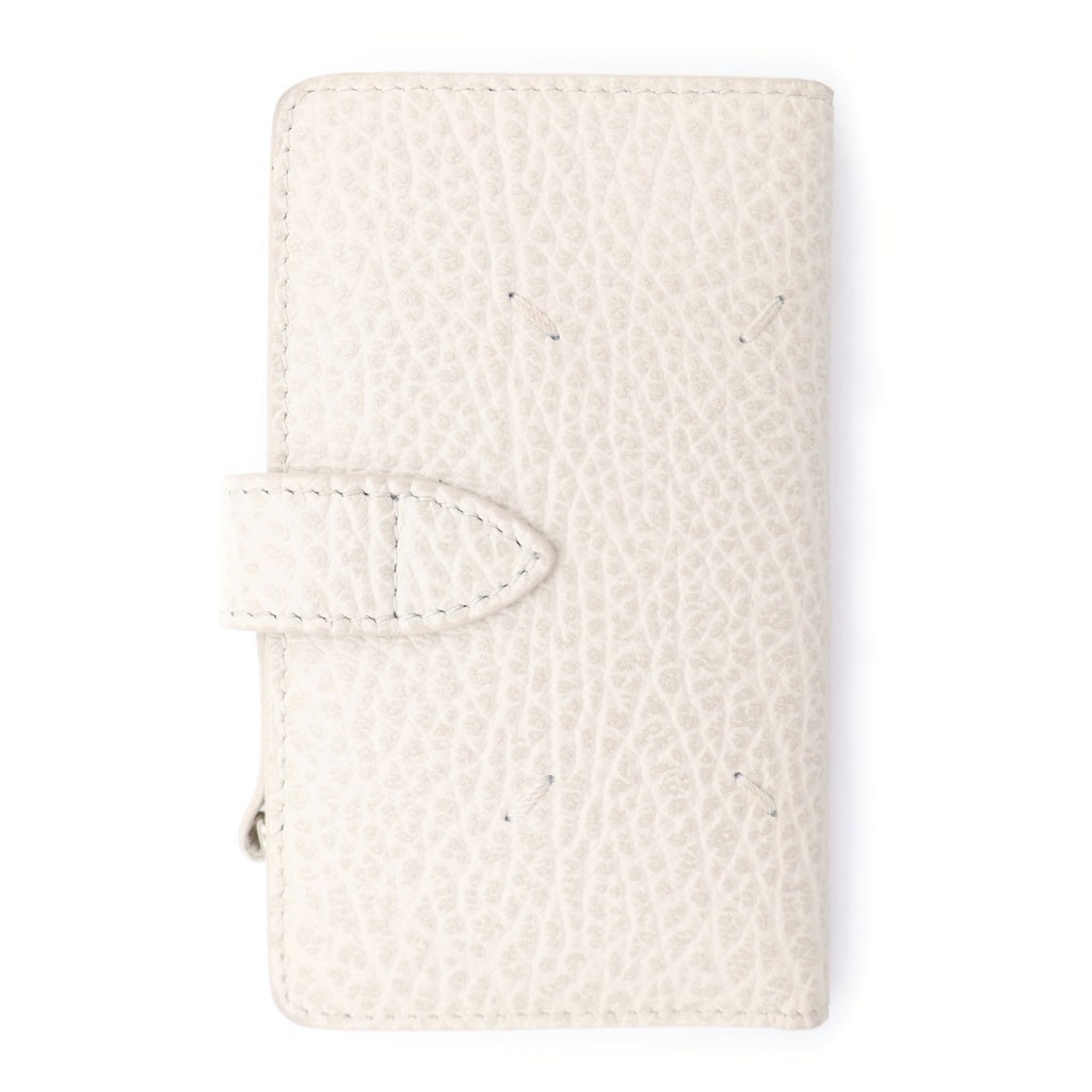 MM6 Maison Margiela(エムエムシックスメゾンマルジェラ) 4ステッチ ジップウォレット 財布 グレー レザー SA1VX0019