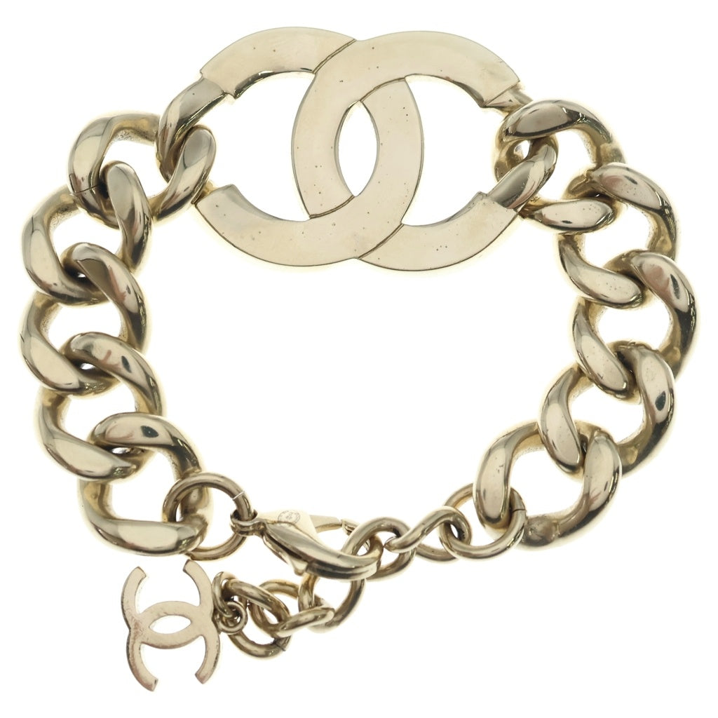 CHANEL(シャネル) ×Pharrell Williams ファレルウィリアムス ココマーク ラインストーン チェーン ブレスレット ゴールド レディース