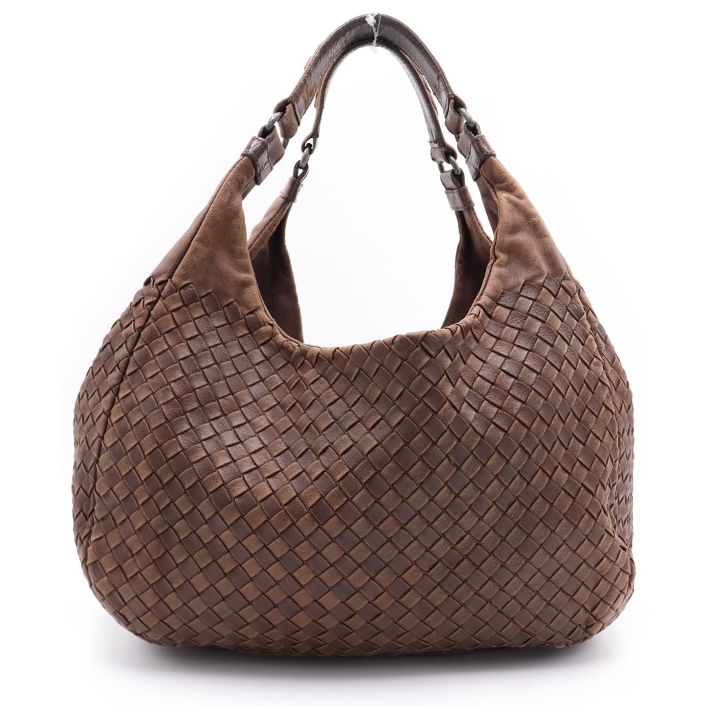BOTTEGA VENETA(ボッテガヴェネタ) イントレチャート ハンドバッグ トートバッグ ブラウン レザー レディース