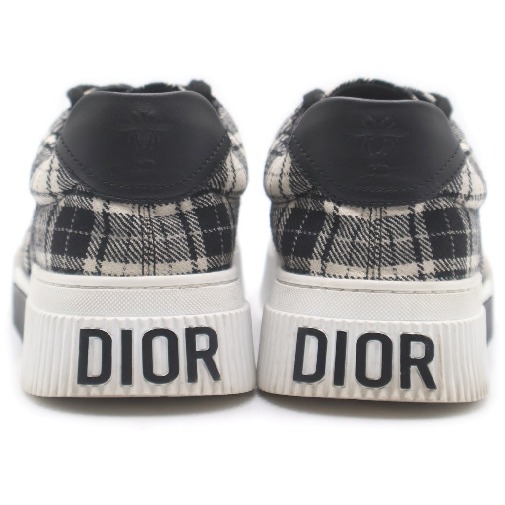 DIOR(ディオール) チェック柄スニーカー ブラック×ホワイト #37 レディース