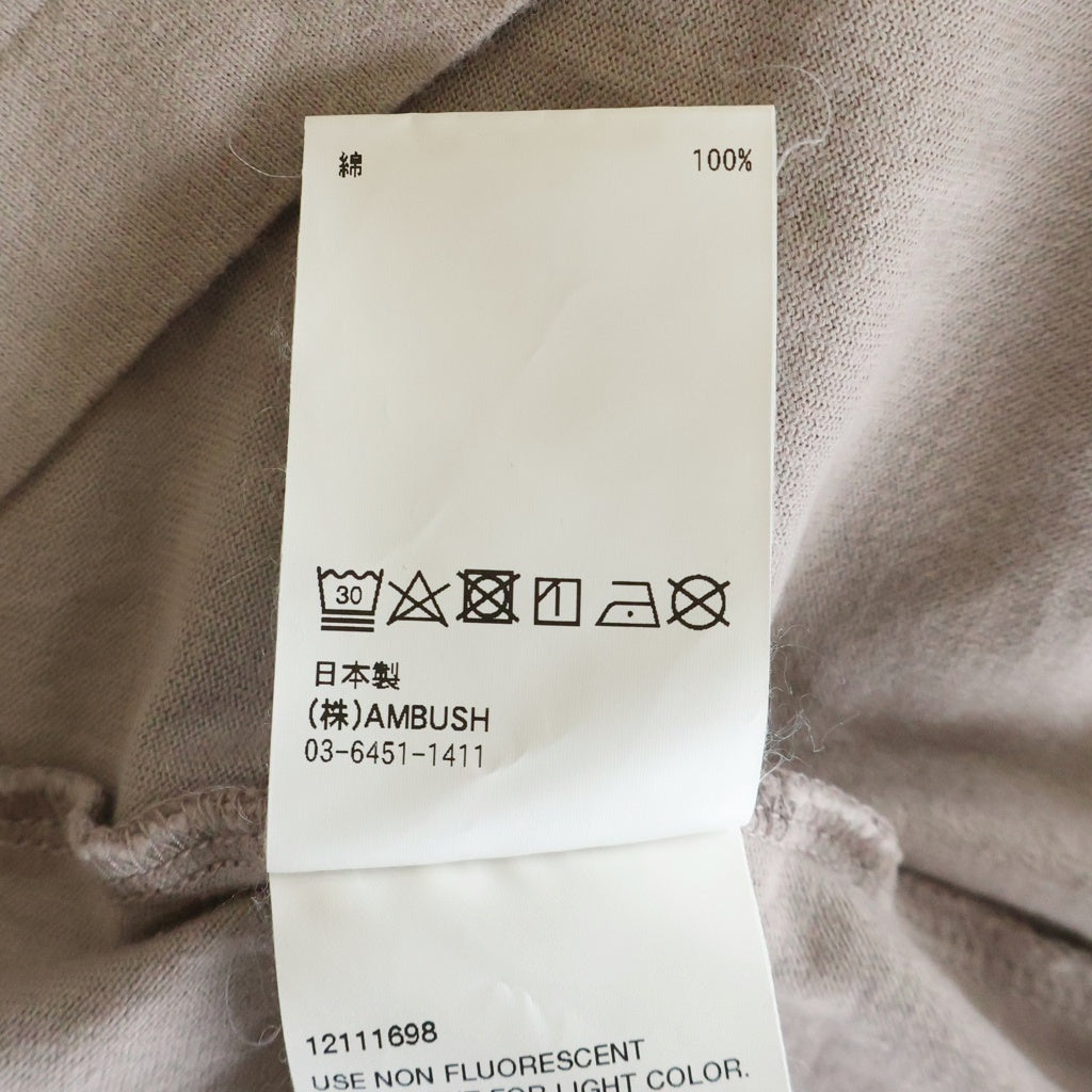 AMBUSH(アンブッシュ) バックプリントTシャツ ピンクベージュ #1 レディース