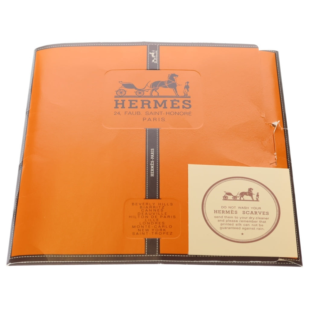 HERMES(エルメス) カレ90 Ex-Libris エクスリブリス 馬車 シルク スカーフ イエロー レディース