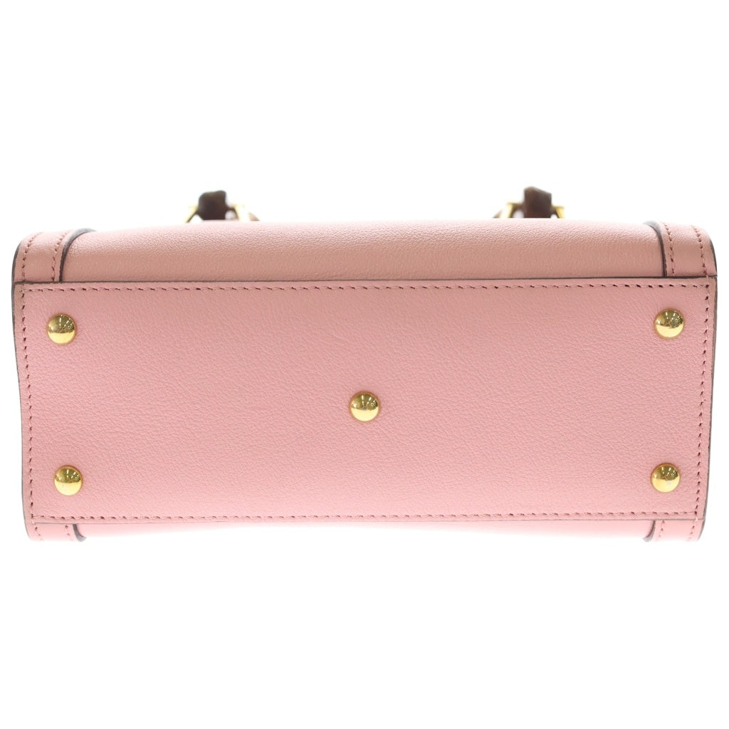 GUCCI(グッチ) グッチ バンブー ダイアナ 2WAYハンドバッグ ショルダーバッグ ピンク レザー ゴールド金具 レディース
